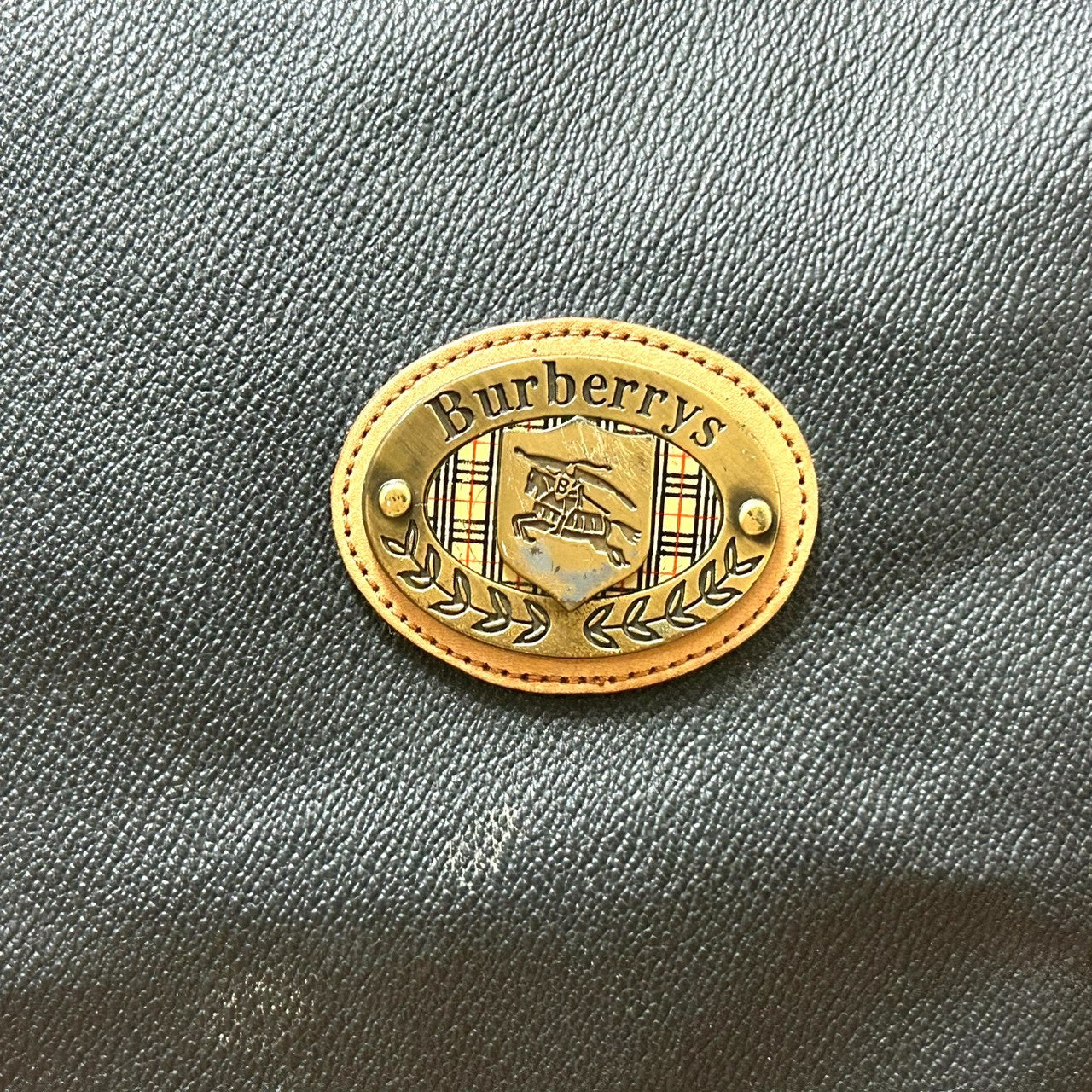 Burberrys バーバリーズ ボストンバッグ 旅行バッグ 大容量 ホースロゴ 騎士ロゴ レザー 本革 ブラック ブラウン メンズ レディース ユニセックス ヴィンテージ ビンテージ オールド イタリア製 出張 ゴルフ 希少 レア X3