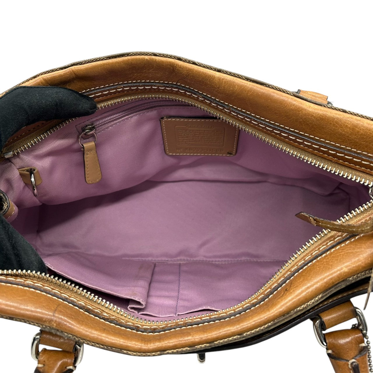 コーチ ハンプトンズ シグネチャー キャリーオール トートバッグ ハンドバッグ K0771-11589 キャンバス レザー ブラウン A4収納可 ターンロック レディース 通勤通学 ビジネス ワンショルダー 自立可 クラシック 定番人気モデル s39