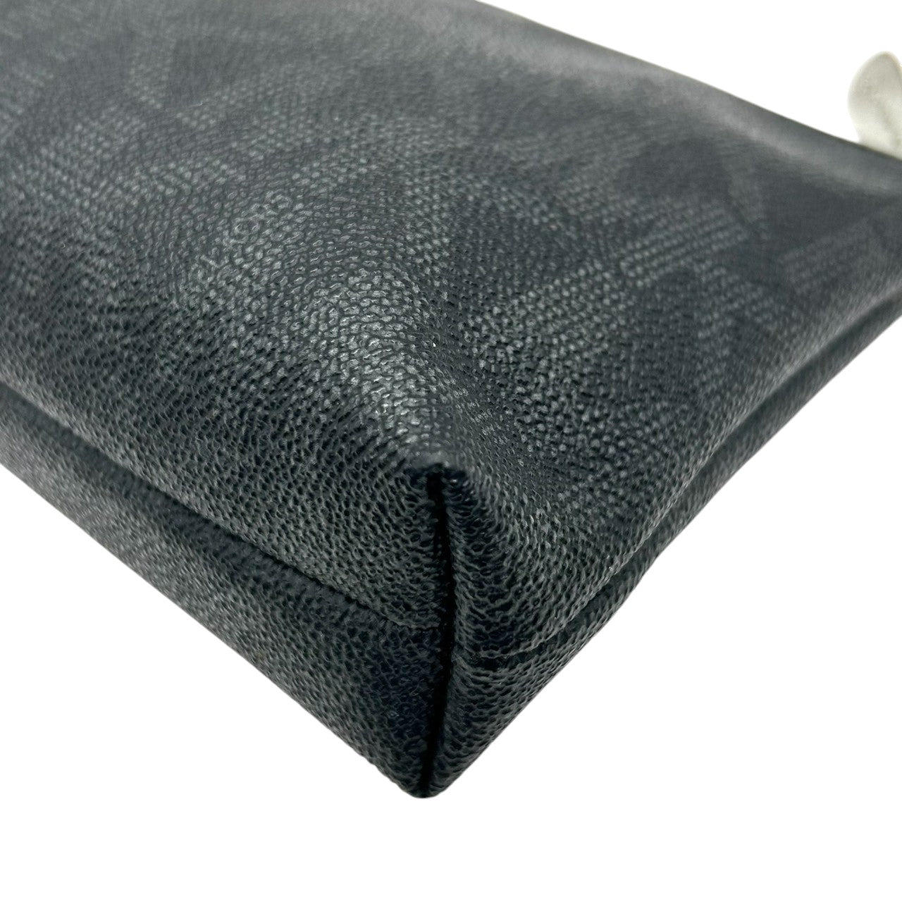 【未使用級／美品】マイケルコース シグネチャー ポーチ ブラック PVC MKロゴプレート 化粧ポーチ コスメポーチ 小物入れ トラベルポーチ 総柄 レディース MICHAEL KORS エレガント スタイリッシュ トップジップ w2