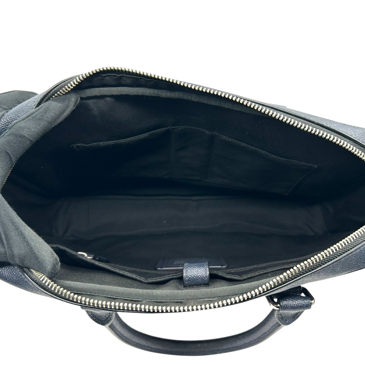 コーチ メトロポリタン 2WAY ビジネスバッグ F59057 ブリーフケース クロスグレインレザー ネイビー メンズ A4 PC収納可 通勤 書類鞄 COACH 斜め掛け クロスボディ 自立可 大容量 ショルダーバッグ X2