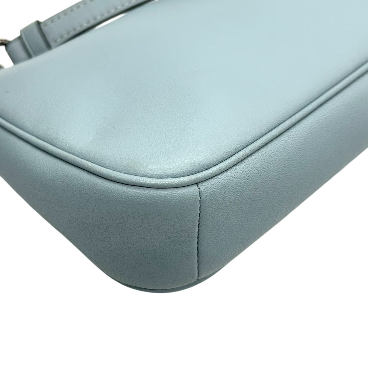 【美品】コーチ ティーローズ フローラル ハンドバッグ 12055 レザー スウェード ライトブルー アクセサリーポーチ リストレット レディース COACH 花柄 エンボス スタッズ グリッター ミニバッグ パーティバッグ s12