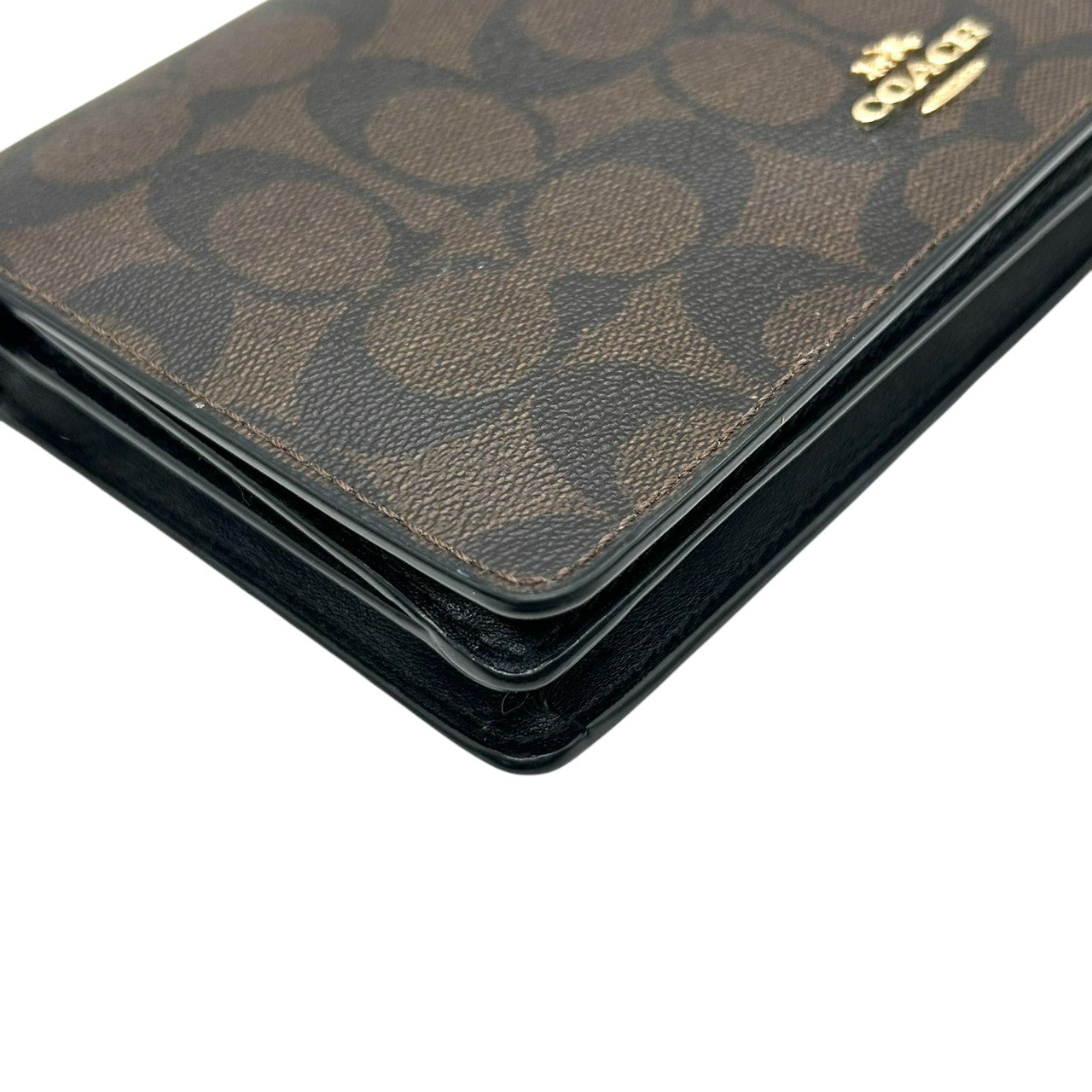 コーチ シグネチャー お財布ショルダーバッグ 76769 PVC レザー ブラウン レディース ポシェット ウォレット 斜め掛け可 クロスボディ ミニバッグ COACH クラシックデザイン ポップアップ メッセンジャー s12