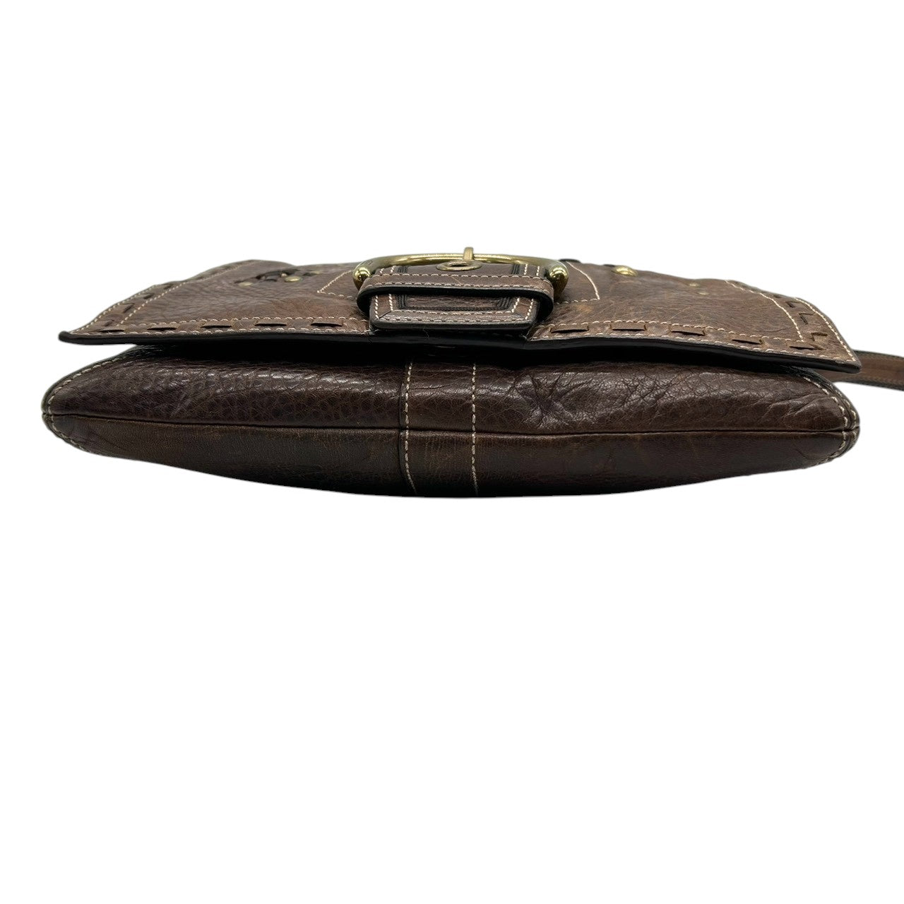 【希少】コーチ ショルダーバッグ 10065 レザー ブラウン スタッズ ビジュー ステッチ 斜め掛け可 A4収納可 メンズ レディース COACH メッセンジャーバッグ ビンテージ ウエスタンデザイン H0693-10065 s6