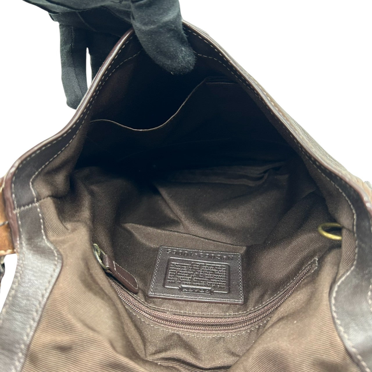 【希少】コーチ ショルダーバッグ 10065 レザー ブラウン スタッズ ビジュー ステッチ 斜め掛け可 A4収納可 メンズ レディース COACH メッセンジャーバッグ ビンテージ ウエスタンデザイン H0693-10065 s6