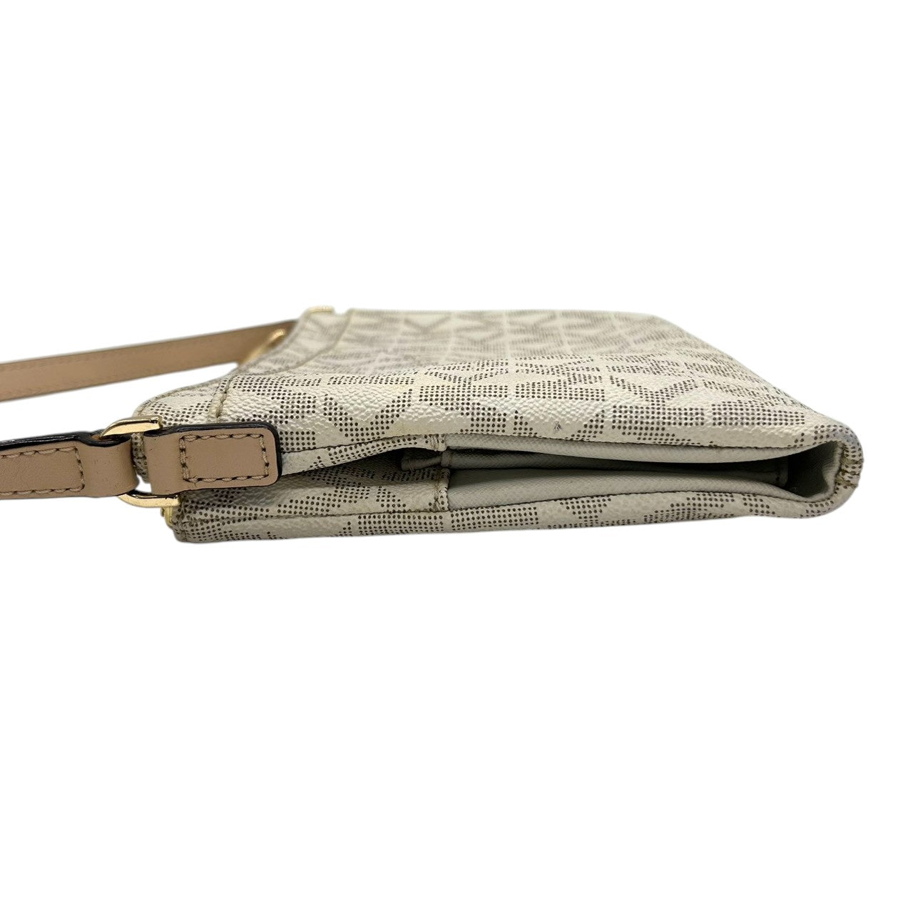 マイケルコース JET SET ITEM ショルダーバッグ シグネチャー PVC レザー ホワイト系 レディース 斜め掛け可 クロスボディ ポシェット ミニバッグ MICHAEL KORS ジェットセットアイテム 定番人気モデル E10