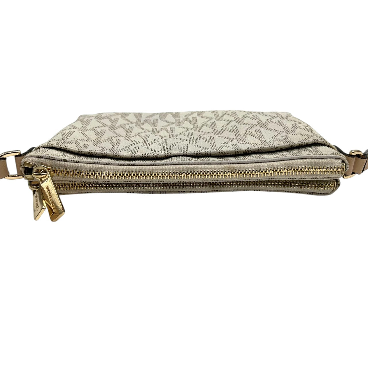 マイケルコース JET SET ITEM ショルダーバッグ シグネチャー PVC レザー ホワイト系 レディース 斜め掛け可 クロスボディ ポシェット ミニバッグ MICHAEL KORS ジェットセットアイテム 定番人気モデル E10