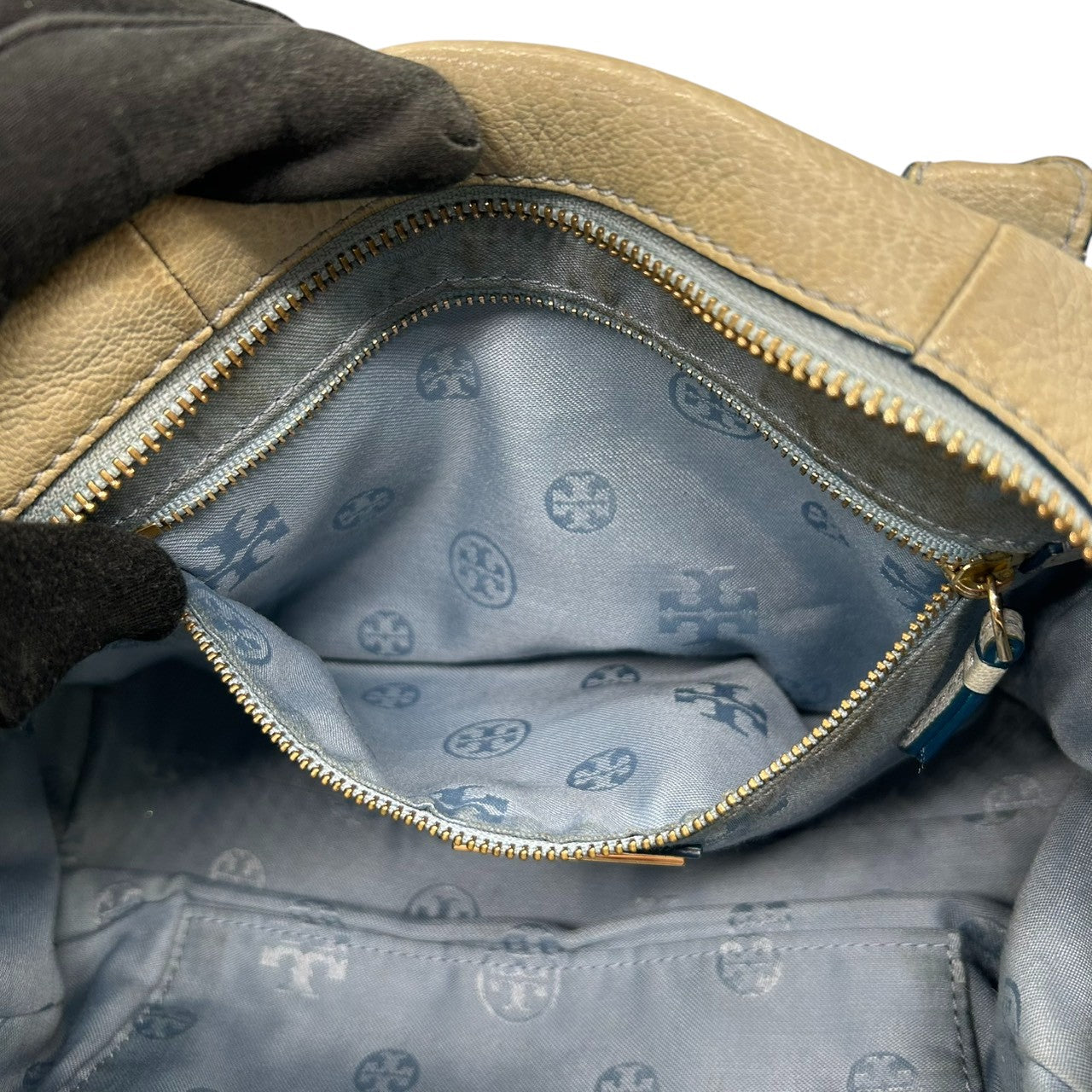 トリーバーチ 2WAY ハンドバッグ ショルダーバッグ ミニボストンバッグ レザー 本革 ライトグリーン ブルー レディース TORY BURCH 斜め掛け可 クロスボディ ダブルTロゴ エレガント クラシックデザイン バイカラー s84