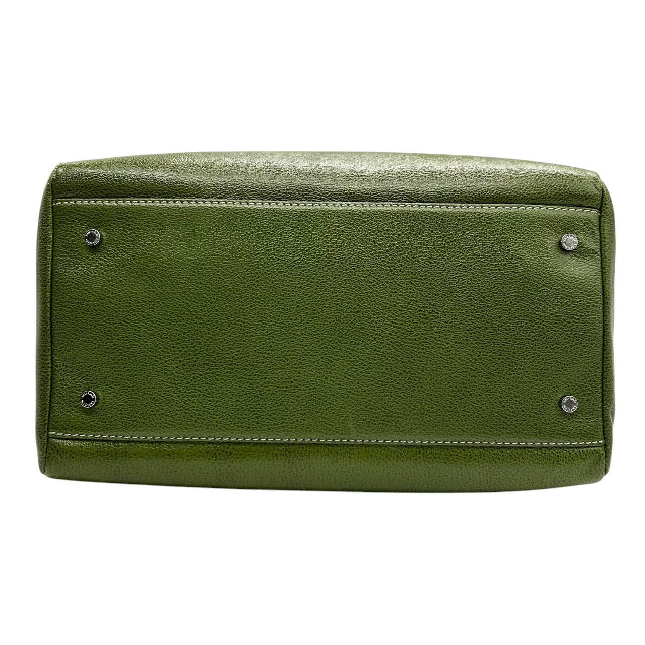 【美品】ケイトスペード レザー ハンドバッグ ミニボストンバッグ グリーン系 ラインストーン レディース kate spade new york エレガント クラシック シボ革 本革 肩掛け 自立可 上品なデザイン s84