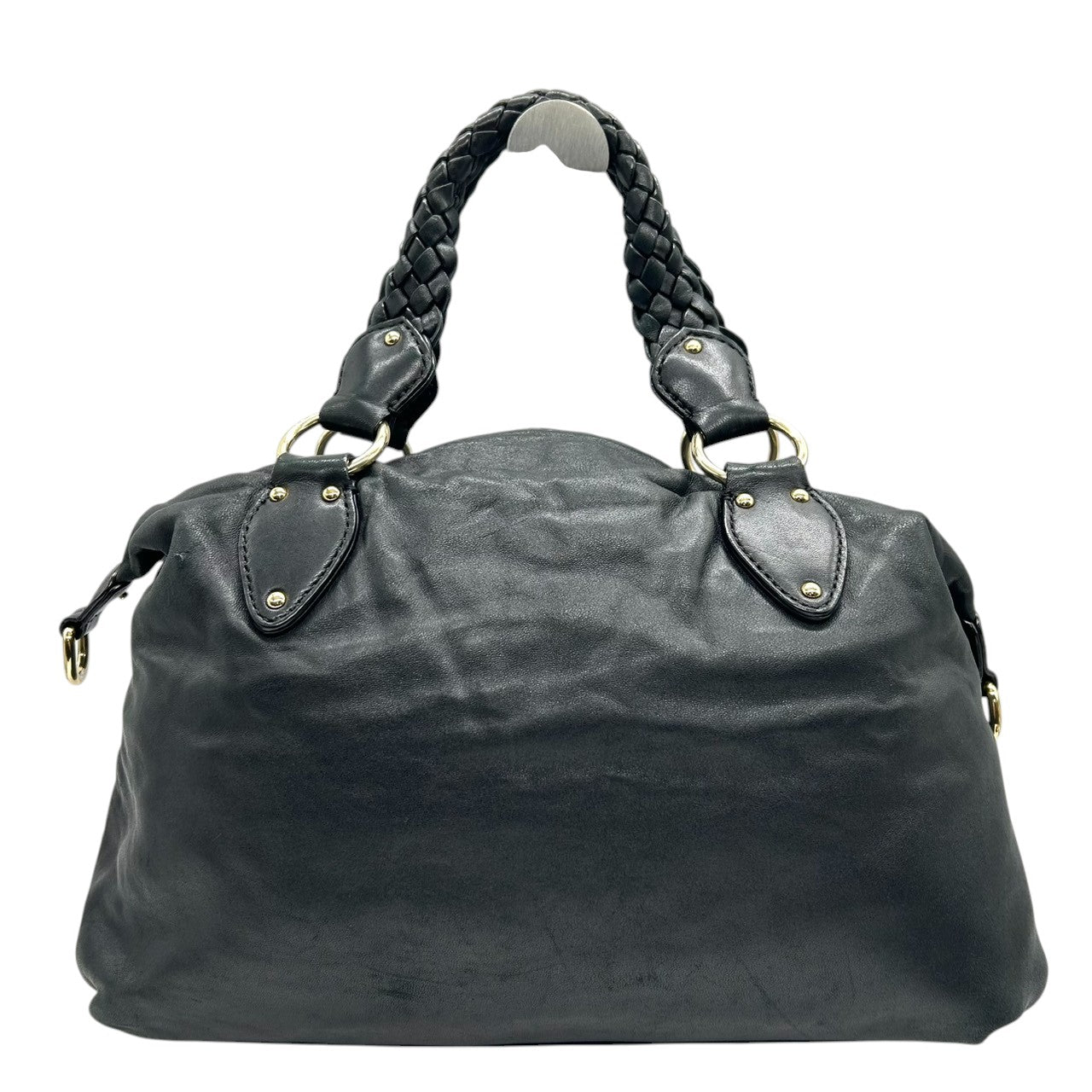 マイケルコース 2WAY ハンドバッグ ショルダーバッグ レザー 本革 ブラック 編み込みハンドル レディース 斜め掛け可 MICHAEL KORS ミニボストン ゴールド金具 ロゴプレート エレガント フェミニン 通勤通学デザイン U6