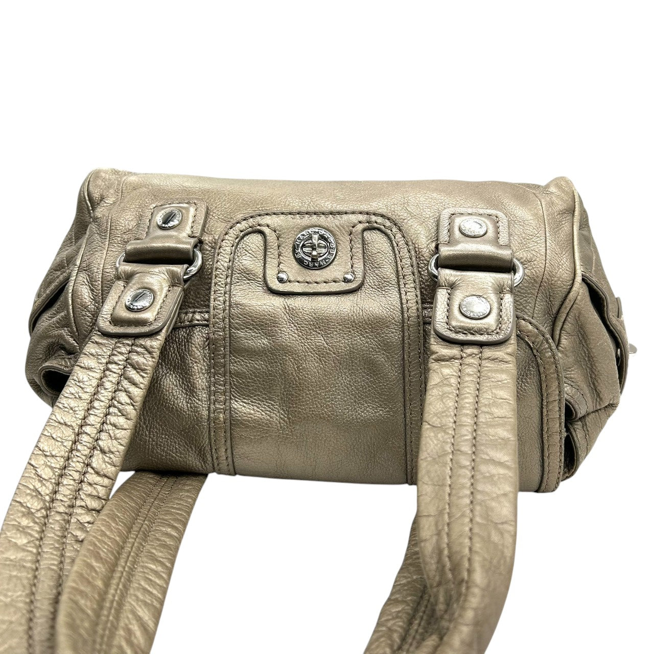 マークバイマークジェイコブス レザー ハンドバッグ ショルダーバッグ メタリックブロンズ 本革 レディース 肩掛け ワンショルダー ターンロック 大容量 通勤通学 MARC BY MARC JACOBS エレガントデザイン U6