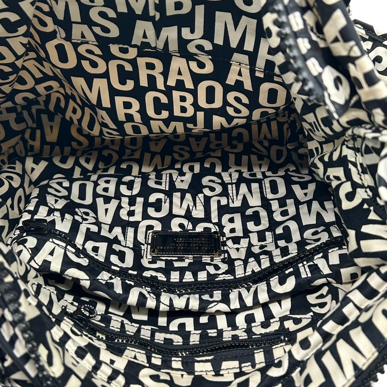【美品／ポーチ付】マークバイマークジェイコブス 2WAY トートバッグ ナイロン ロゴ総柄 A4可 大容量 マザーズバッグ レディース MARC BY MARC JACOBS STANDARD SUPPLY ショルダーバッグ 軽量 U5