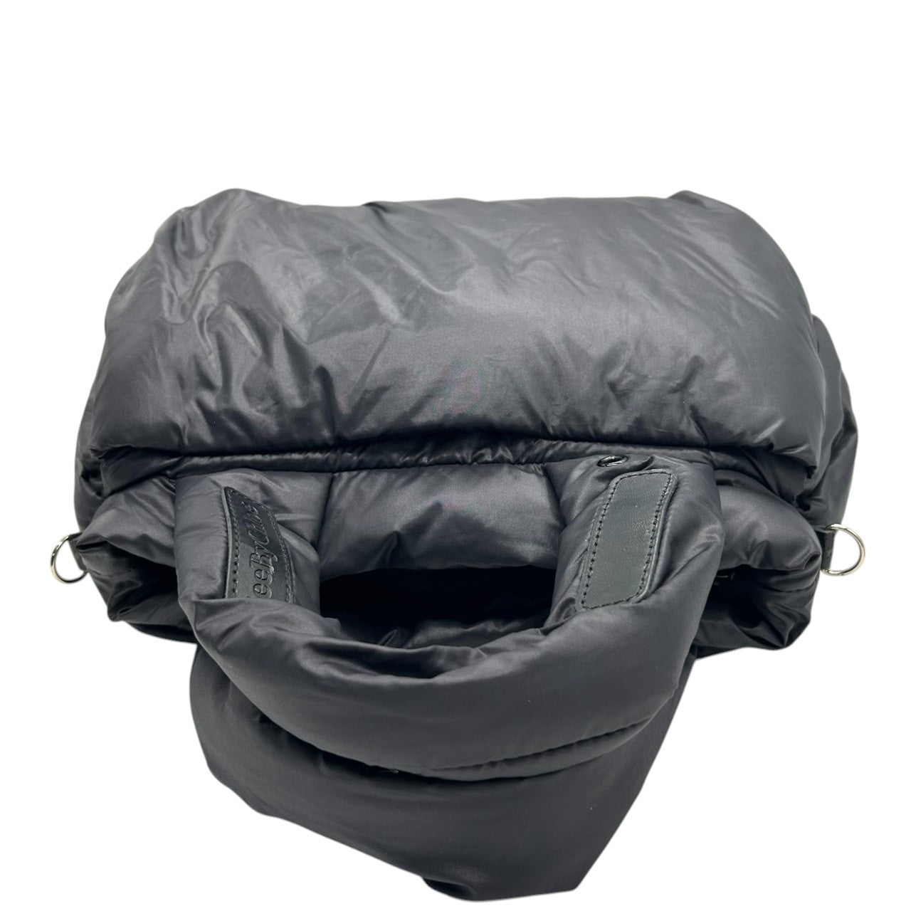 【美品】シーバイクロエ ジョイライダー 2WAY ハンドバッグ ナイロン ブラック レディース 斜め掛け可 大容量 軽量 SEE BY CHLOE JOY RIDER ふんわり パデッドバッグ (ショルダーストラップ社外品) U5