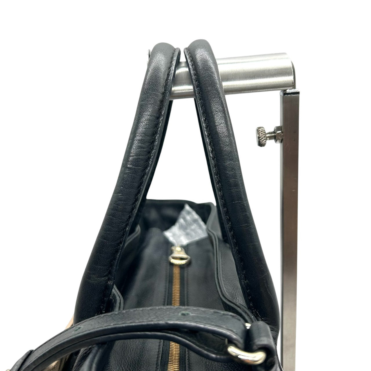 シーバイクロエ APRIL 2WAY ハンドバッグ ショルダーバッグ レザー バイカラー A4可 レディース 斜め掛け可 SEE BY CHLOE ブラック ベージュ 大容量 ロゴプレート 通勤通学 エレガント 自立可 U7