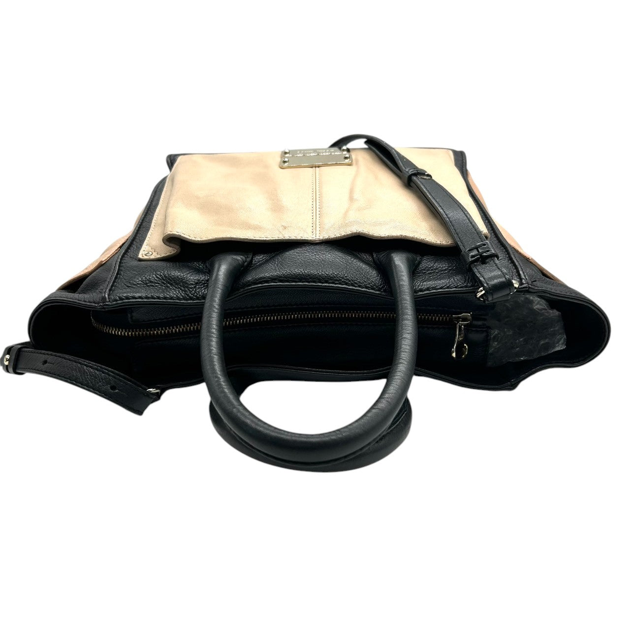 シーバイクロエ APRIL 2WAY ハンドバッグ ショルダーバッグ レザー バイカラー A4可 レディース 斜め掛け可 SEE BY CHLOE ブラック ベージュ 大容量 ロゴプレート 通勤通学 エレガント 自立可 U7