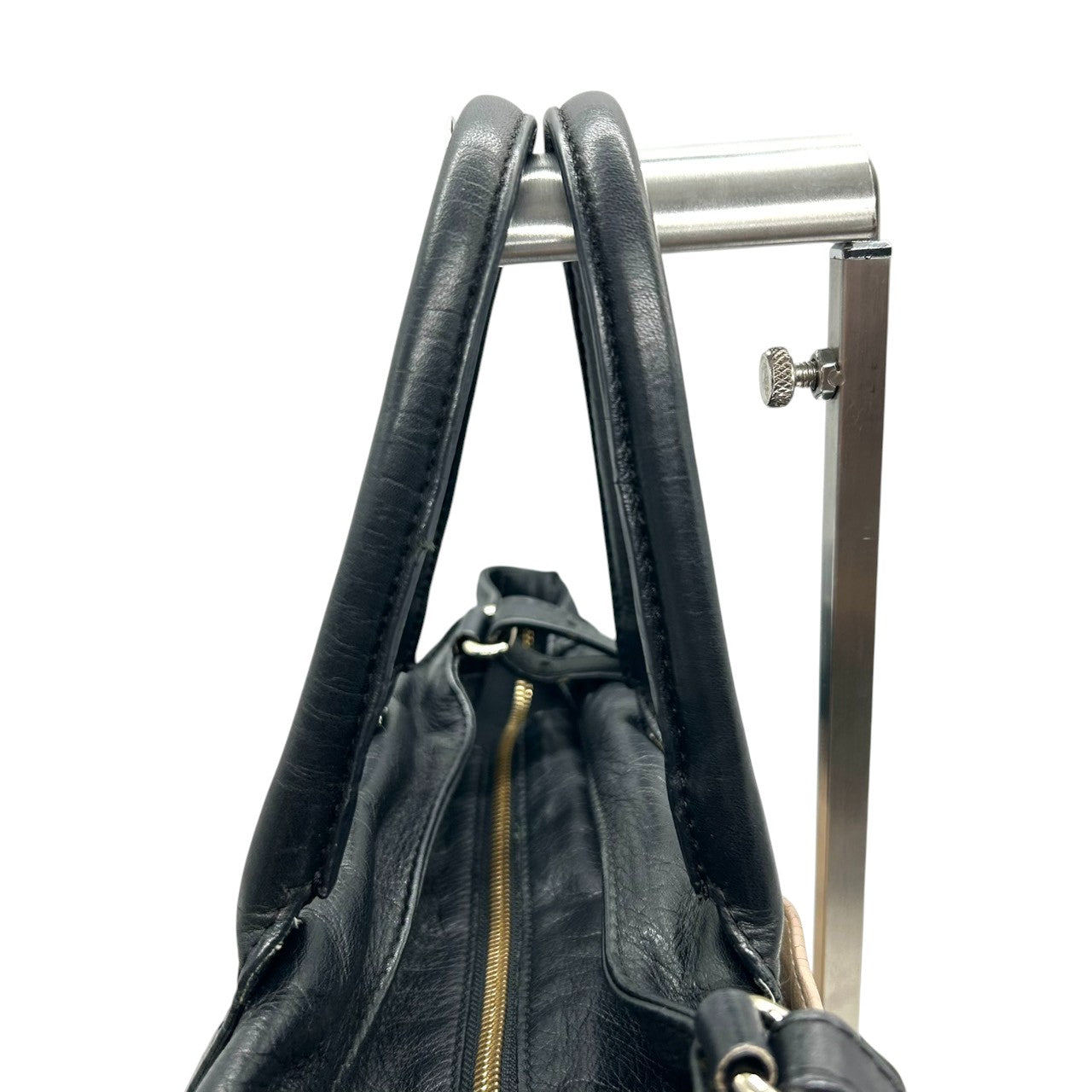 シーバイクロエ APRIL 2WAY ハンドバッグ ショルダーバッグ レザー トリコロール A4可 レディース 斜め掛け可 SEE BY CHLOE ブラック ベージュ ブルー 大容量 ロゴプレート 通勤通学 エレガント 自立可 U9