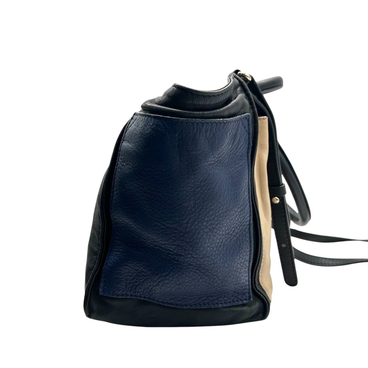 シーバイクロエ APRIL 2WAY ハンドバッグ ショルダーバッグ レザー トリコロール A4可 レディース 斜め掛け可 SEE BY CHLOE ブラック ベージュ ブルー 大容量 ロゴプレート 通勤通学 エレガント 自立可 U9