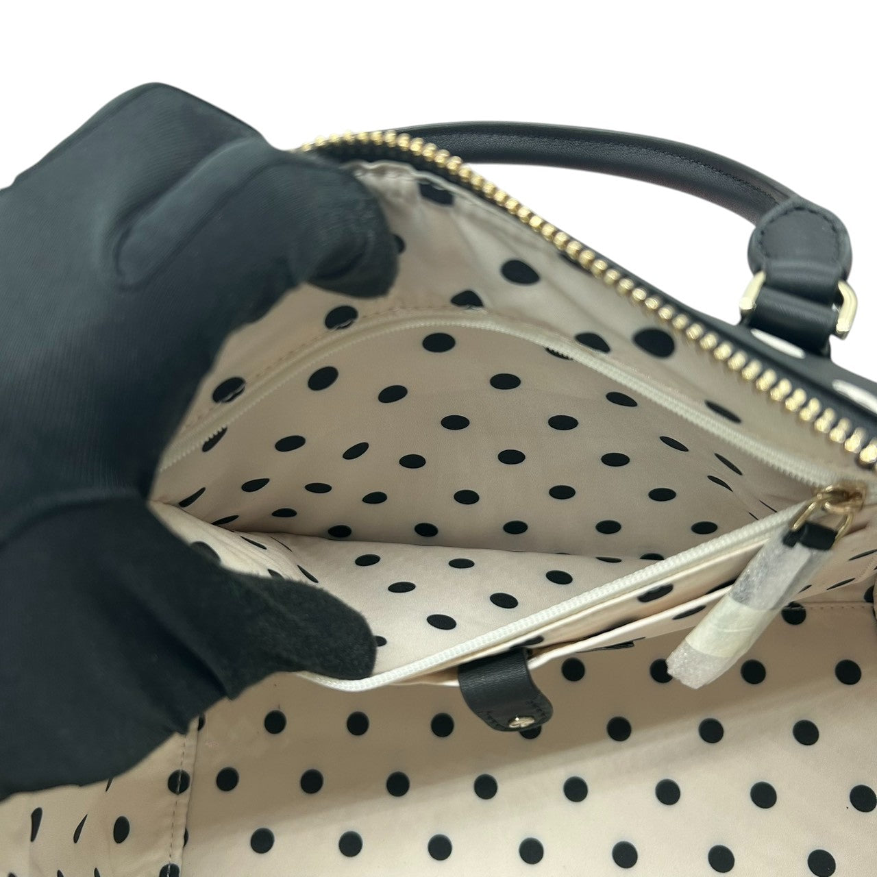 【未使用級／極美品】ケイトスペード ディズニー ミニーマウス コラボ 2WAY ハンドバッグ WKRU6606 ドット柄 レディース 斜め掛け可 自立可 kate spade new york x Disney ショルダーバッグ 限定 希少 H