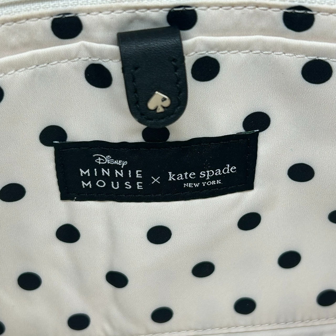 【未使用級／極美品】ケイトスペード ディズニー ミニーマウス コラボ 2WAY ハンドバッグ WKRU6606 ドット柄 レディース 斜め掛け可 自立可 kate spade new york x Disney ショルダーバッグ 限定 希少 H