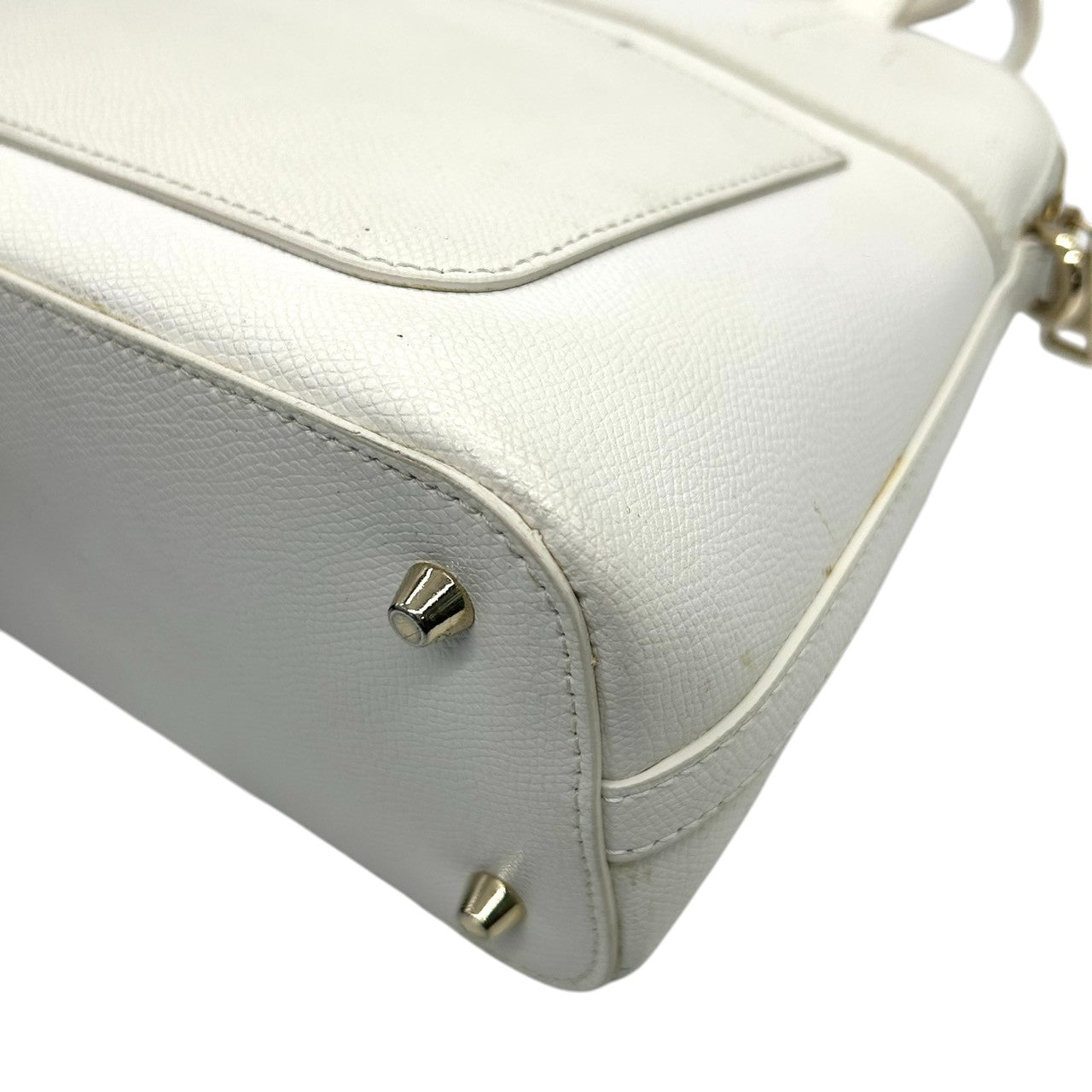 フルラ パイパー 2WAY ハンドバッグ ショルダーバッグ レザー ホワイト 白 レディース FURLA PIPER 斜め掛け可 クロスボディ ドーム型 カデナ 南京錠付き エレガント 定番人気モデル 自立可 s43