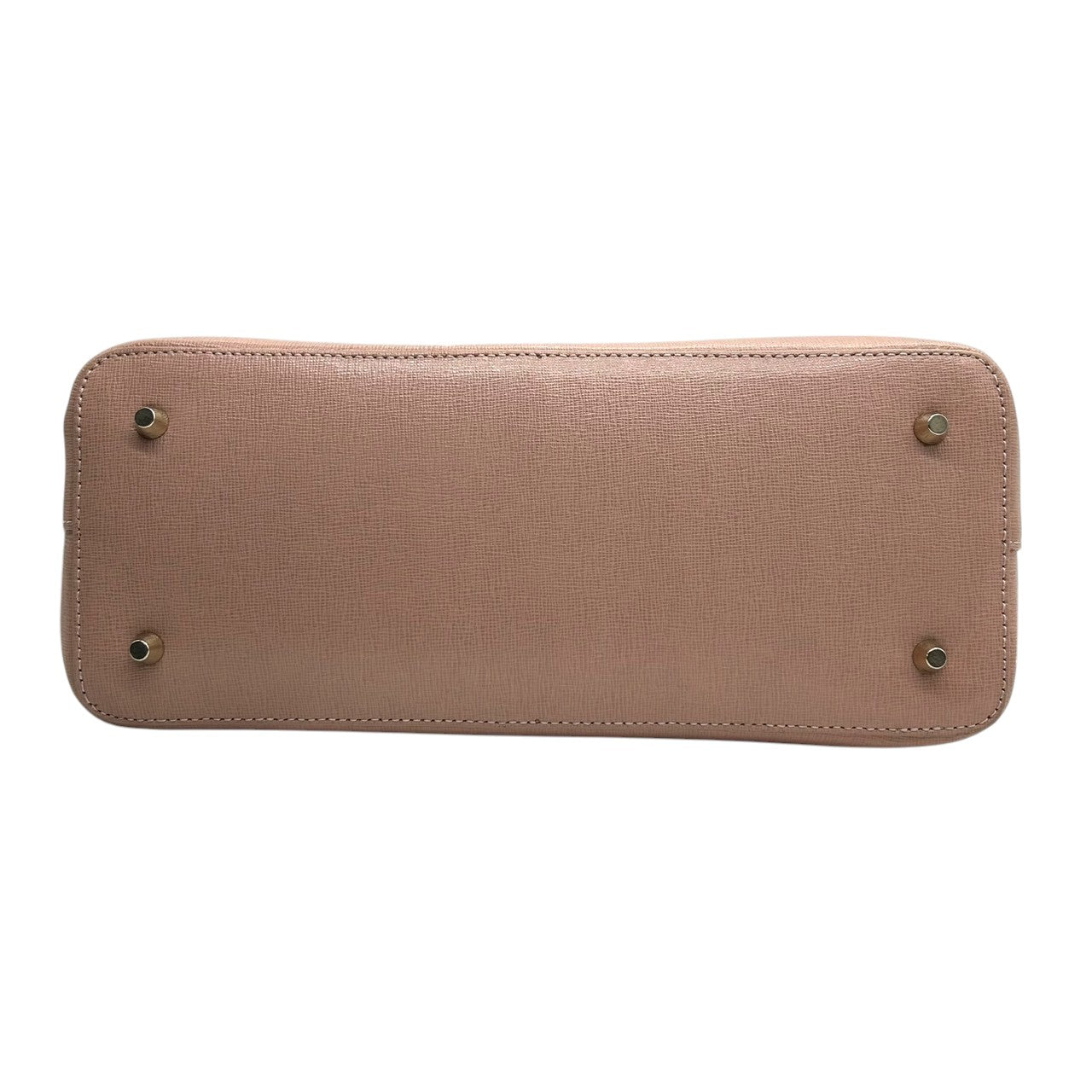 【美品】フルラ テッサ 2WAY ハンドバッグ ショルダーバッグ A4可 レザー ピンクベージュ レディース FURLA TESSA 斜め掛け可 通勤通学 ビジネス 自立可 Fチャーム付き エレガント フェミニン 人気モデル s43