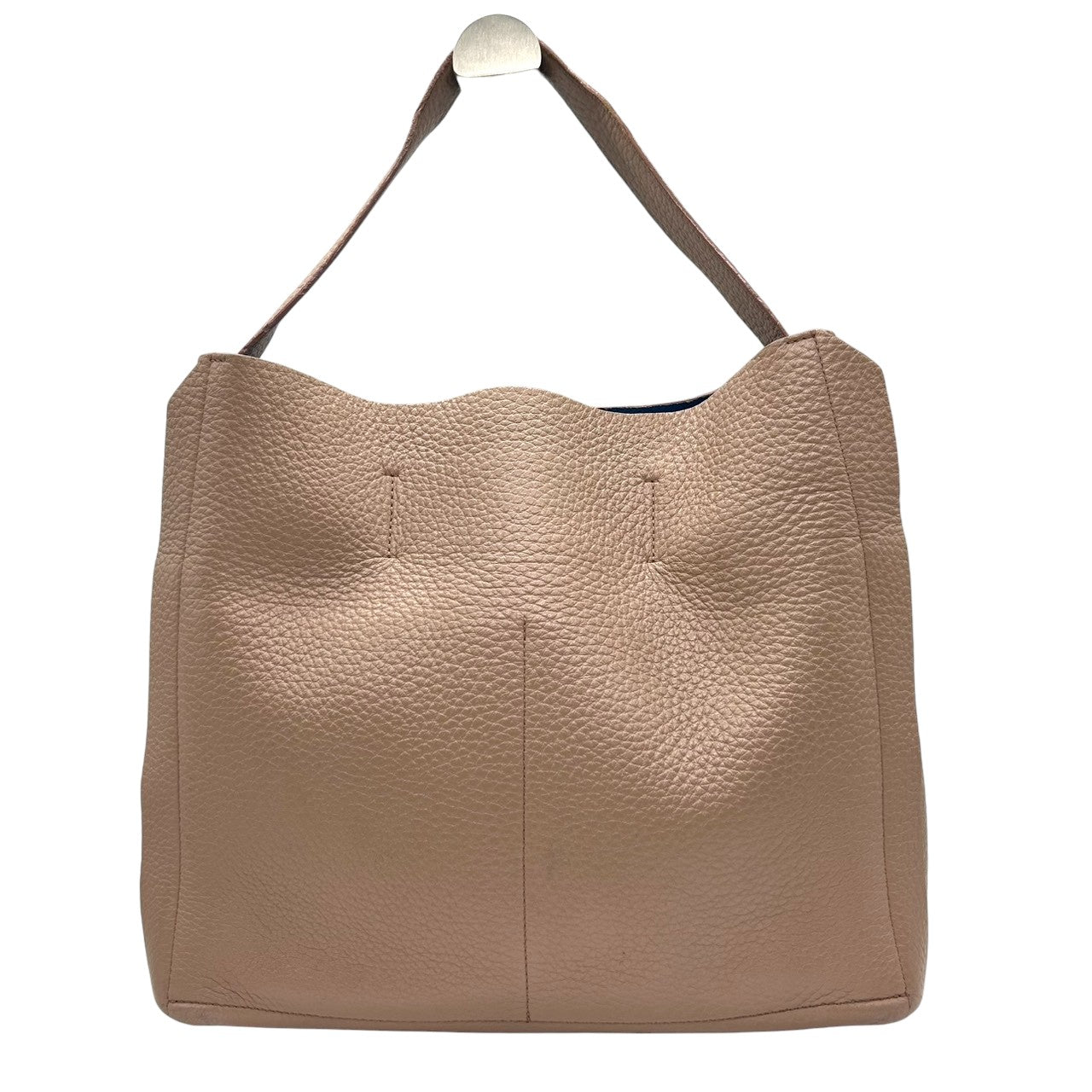 【美品】フルラ カプリッチョ 2WAY ショルダーバッグ ハンドバッグ レザー ピンクベージュ レディース A4可 FURLA CAPRICCIO ワンショルダー 斜め掛け可 通勤通学 大容量 バイカラーデザイン エレガント U9