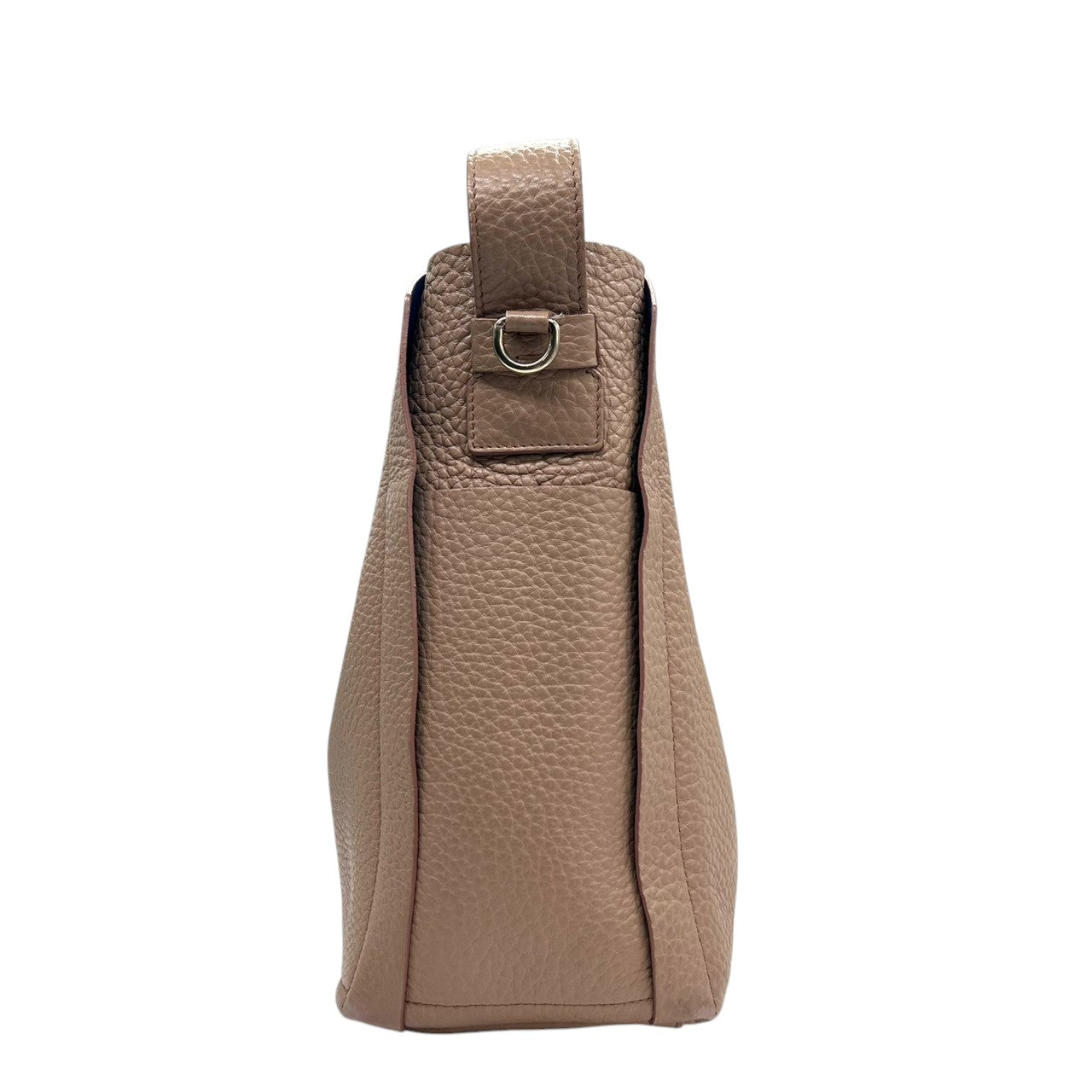 【美品】フルラ カプリッチョ 2WAY ショルダーバッグ ハンドバッグ レザー ピンクベージュ レディース A4可 FURLA CAPRICCIO ワンショルダー 斜め掛け可 通勤通学 大容量 バイカラーデザイン エレガント U9