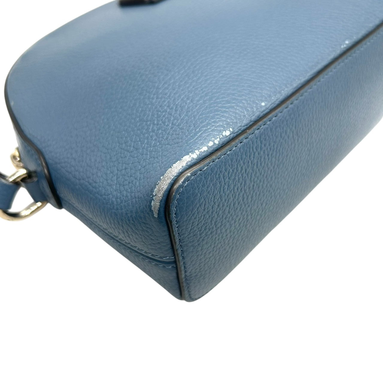 フルラ アヴリル ショルダーバッグ カメラバッグ レザー ブルー レディース FURLA AVRIL 斜め掛け可 クロスボディ ポシェット ミニバッグ コンパクト Fロゴ アーチロゴ ドーム型 人気モデル くすみブルー s30