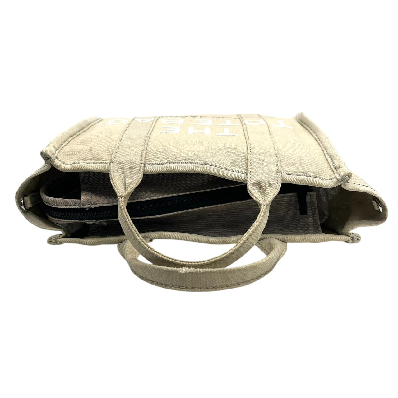 マークジェイコブス THE TOTE BAG 2WAY キャンバス トートバッグ ベージュ レディース メンズ A4可 斜め掛け可 大容量 MARC JACOBS ザ トートバッグ 定番 人気モデル (ショルダーストラップ社外品) s30