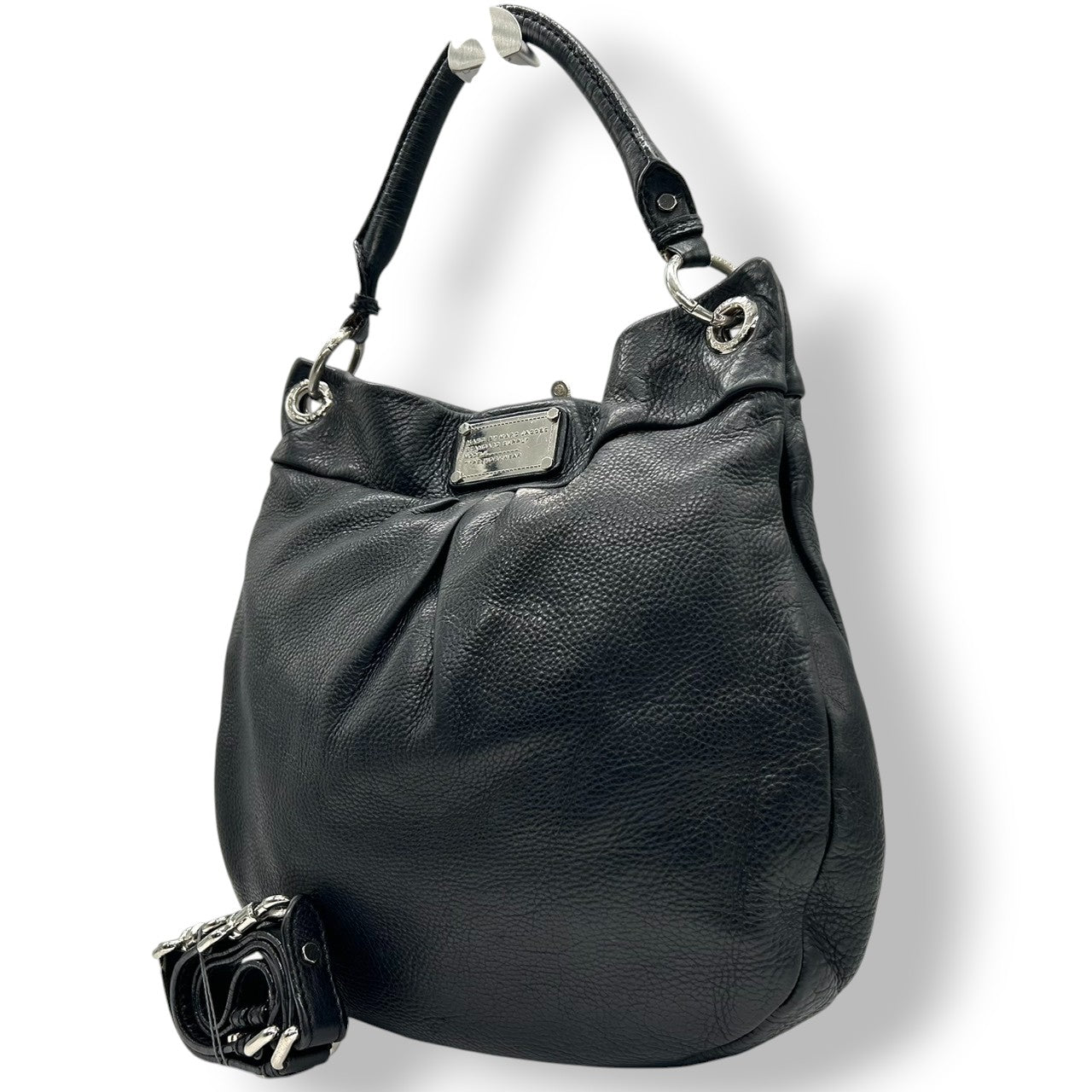 マークバイマークジェイコブス 2WAY ハンドバッグ ショルダーバッグ レザー 本革 ブラック レディース STANDARD SUPPLY 斜め掛け可 肩掛け可 A4収納可 大容量 ギャザーデザイン ホーボーバッグ エレガント 人気モデル s30