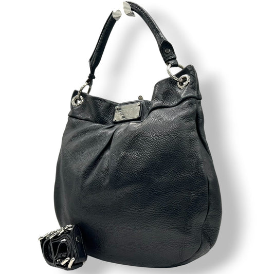 マークバイマークジェイコブス 2WAY ハンドバッグ ショルダーバッグ レザー 本革 ブラック レディース STANDARD SUPPLY 斜め掛け可 肩掛け可 A4収納可 大容量 ギャザーデザイン ホーボーバッグ エレガント 人気モデル s30