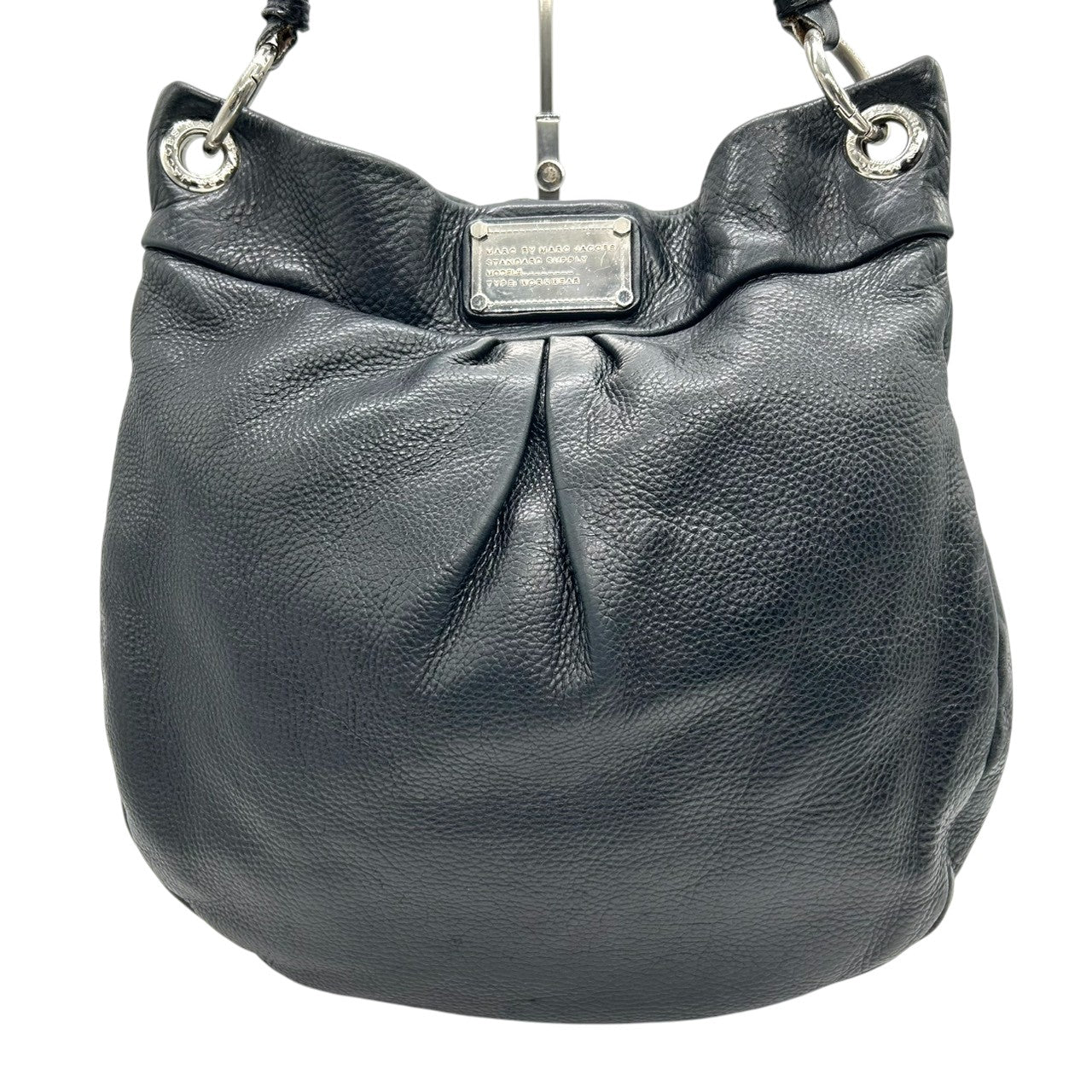 マークバイマークジェイコブス 2WAY ハンドバッグ ショルダーバッグ レザー 本革 ブラック レディース STANDARD SUPPLY 斜め掛け可 肩掛け可 A4収納可 大容量 ギャザーデザイン ホーボーバッグ エレガント 人気モデル s30