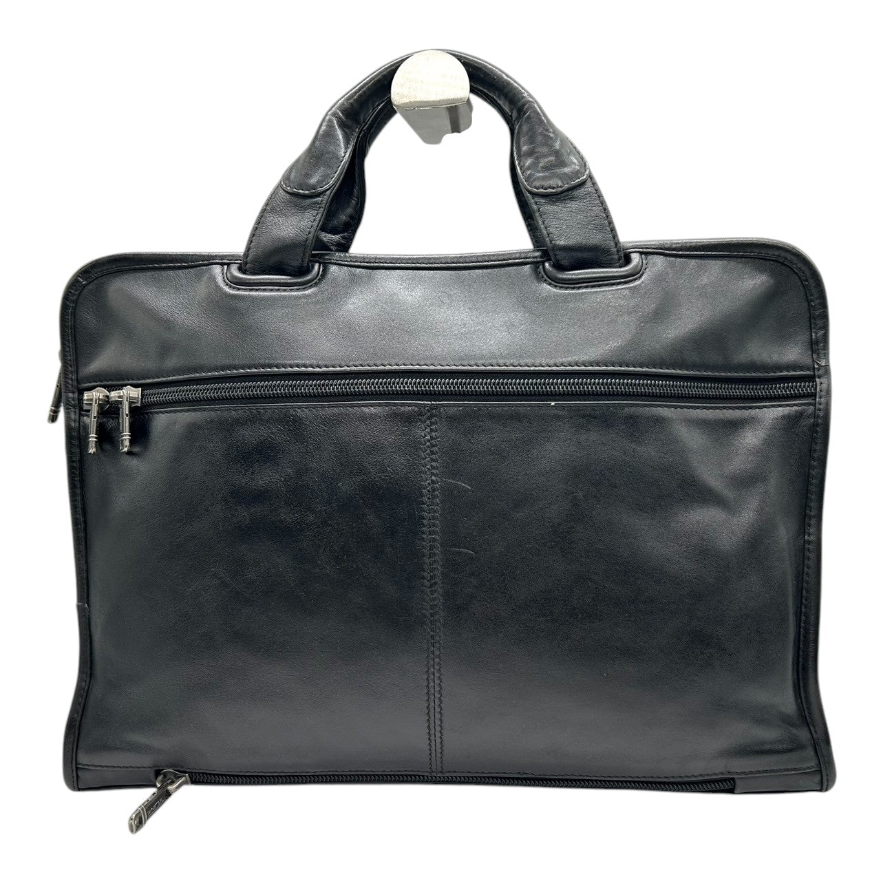 【美品】トゥミ TUMI ビジネスバッグ ブリーフケース 2WAY ショルダーバッグ 96101D4 レザー 本革 ナッパレザー ブラック 黒 A4 PC収納可 メンズ 通勤 出張 書類鞄 エレガント フォーマル 高耐久 ネームタグ付き X3
