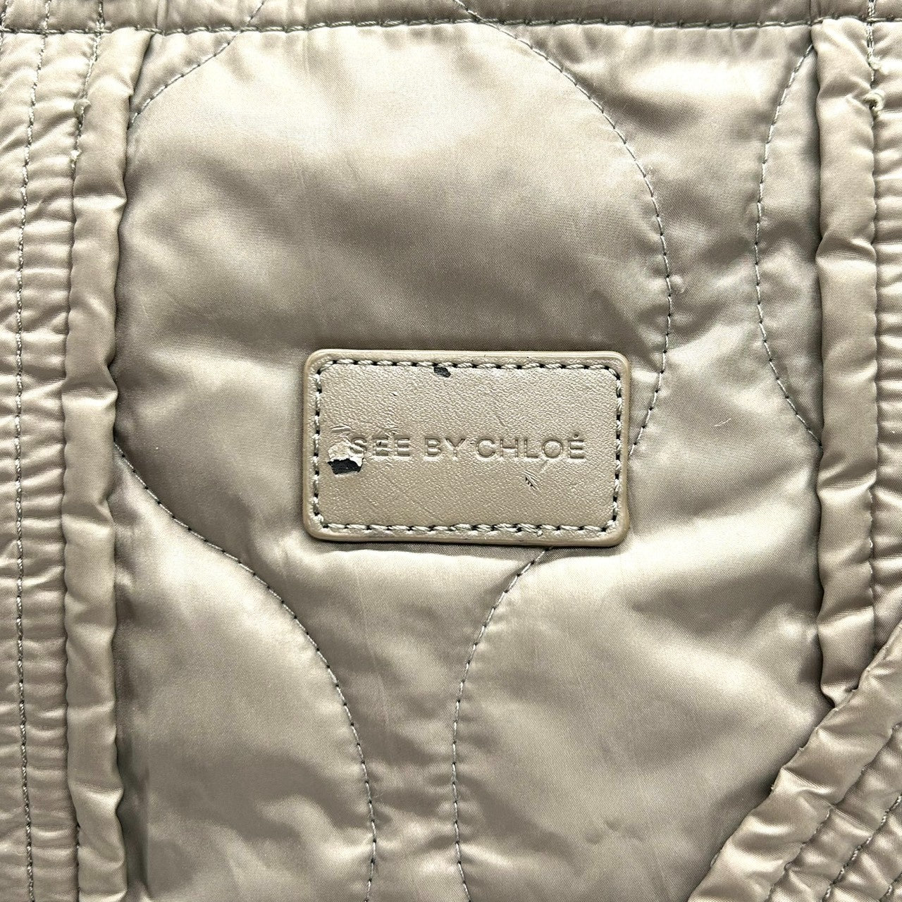 【美品】シーバイクロエ ジョイライダー トートバッグ ショルダーバッグ 2WAY キルティング ナイロン ロゴ A4収納可 大容量 斜め掛け可 軽量 レディース カジュアル フェミニン 通勤 通学 グリーン系 s97