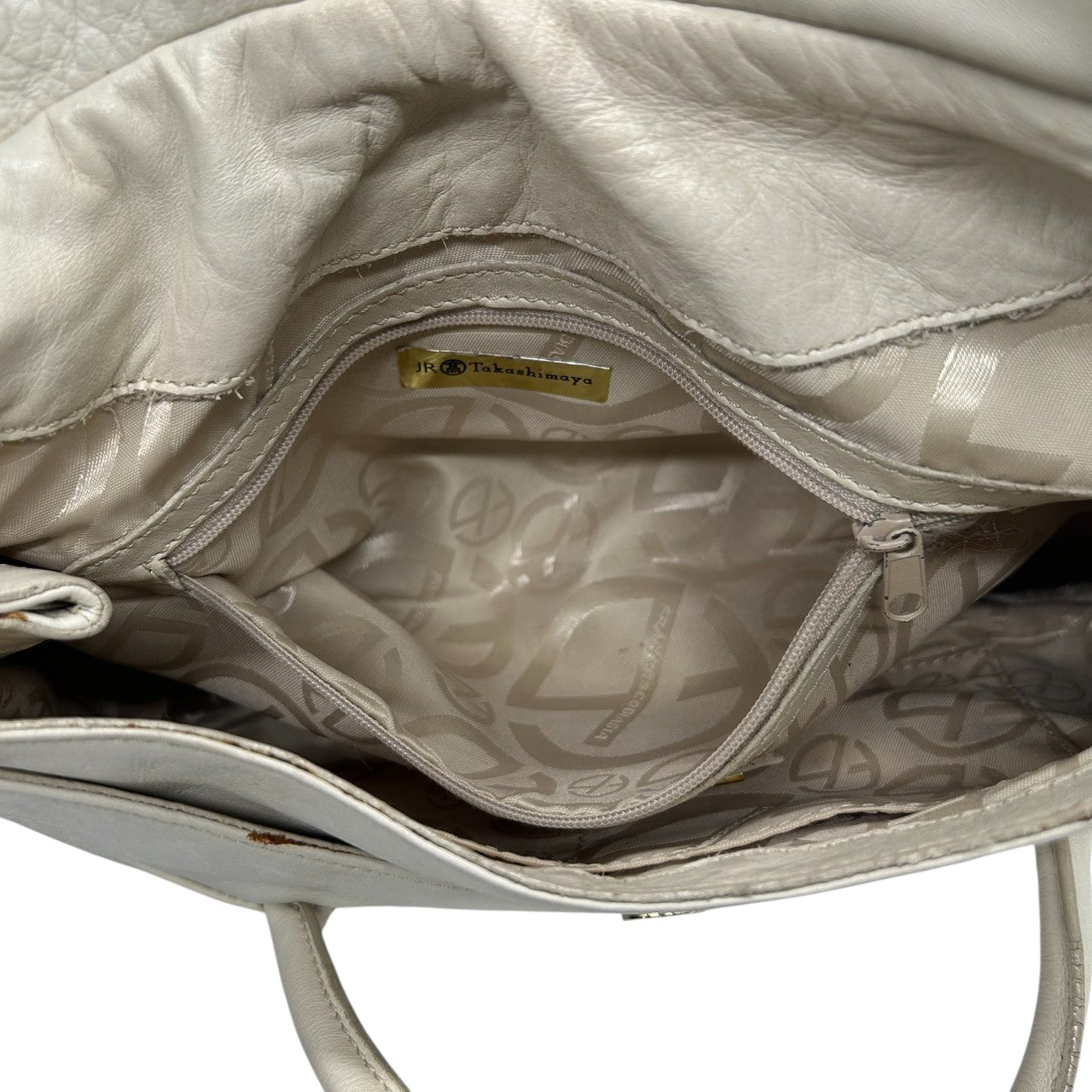 フランチェスコビアジア ハンドバッグ ショルダーバッグ ワンショルダー 肩掛け フラップ ギャザー レザー 本革 アイボリー C型リング ゴールド金具 レディース おしゃれ エレガント フェミニン 高級感 パーティ デート お出かけ s97