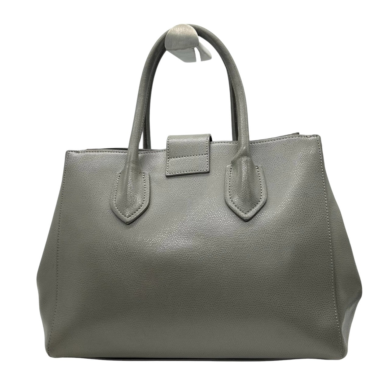 【美品】フルラ FURLA テッサ TESSA ハンドバッグ トートバッグ 自立可 A4収納可 レザー 本革 サフィアーノ グレー シルバー金具 プッシュロック レディース 通勤 通学 ビジネス フォーマル エレガント s70