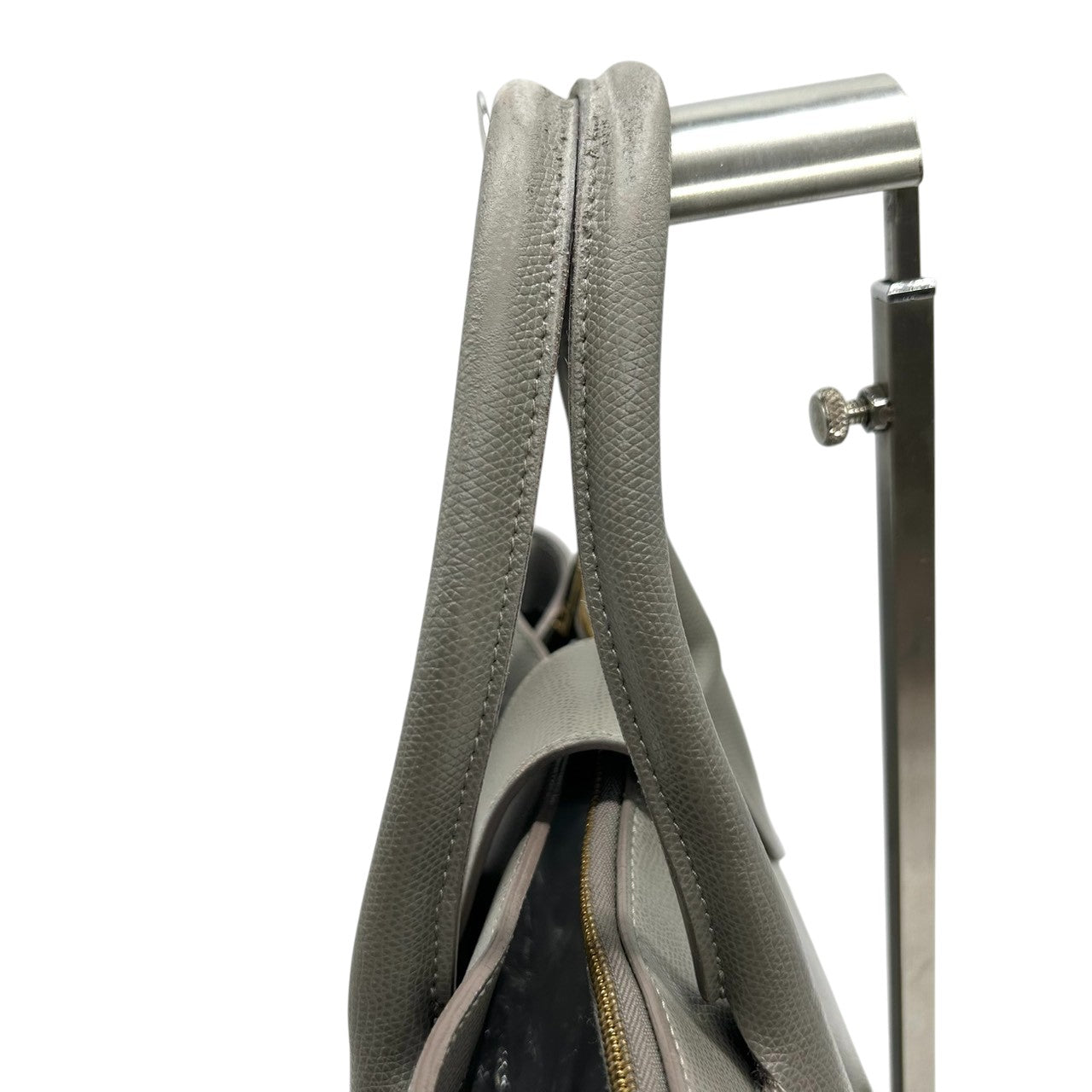 【美品】フルラ FURLA テッサ TESSA ハンドバッグ トートバッグ 自立可 A4収納可 レザー 本革 サフィアーノ グレー シルバー金具 プッシュロック レディース 通勤 通学 ビジネス フォーマル エレガント s70