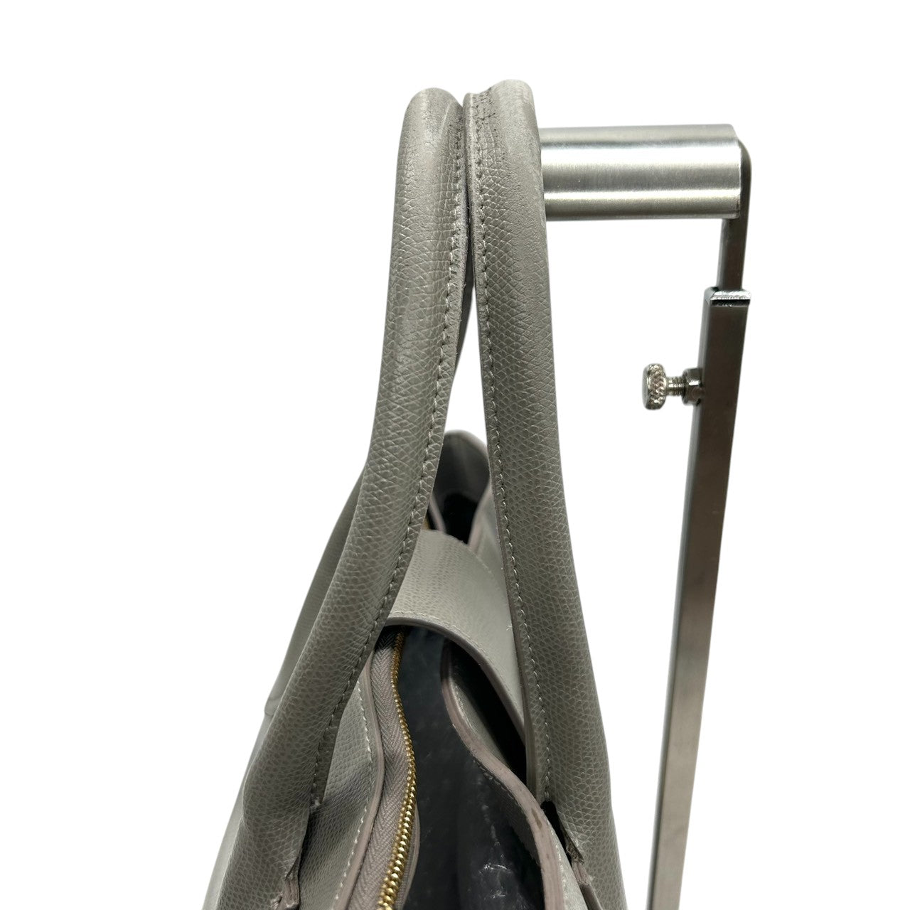 【美品】フルラ FURLA テッサ TESSA ハンドバッグ トートバッグ 自立可 A4収納可 レザー 本革 サフィアーノ グレー シルバー金具 プッシュロック レディース 通勤 通学 ビジネス フォーマル エレガント s70