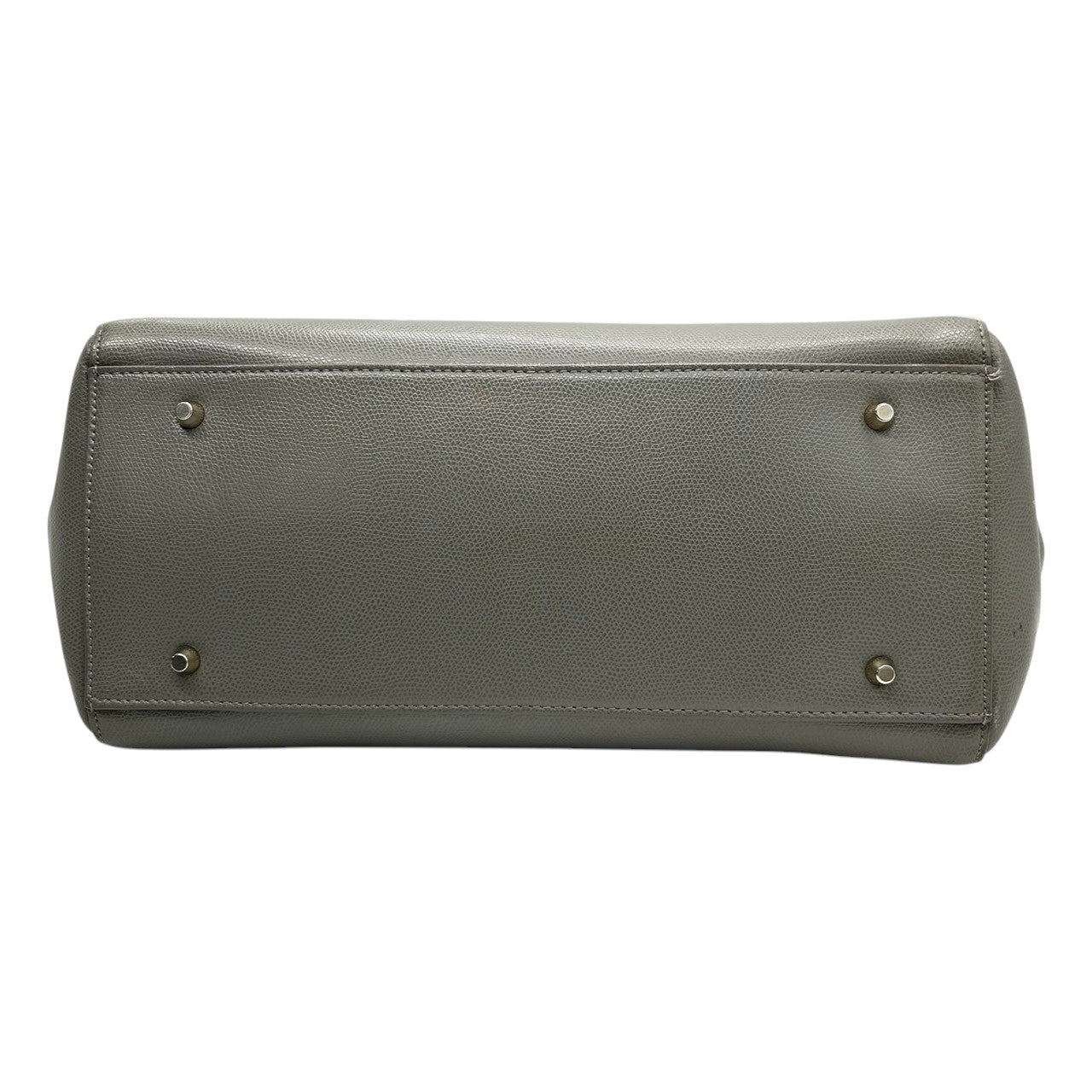 【美品】フルラ FURLA テッサ TESSA ハンドバッグ トートバッグ 自立可 A4収納可 レザー 本革 サフィアーノ グレー シルバー金具 プッシュロック レディース 通勤 通学 ビジネス フォーマル エレガント s70