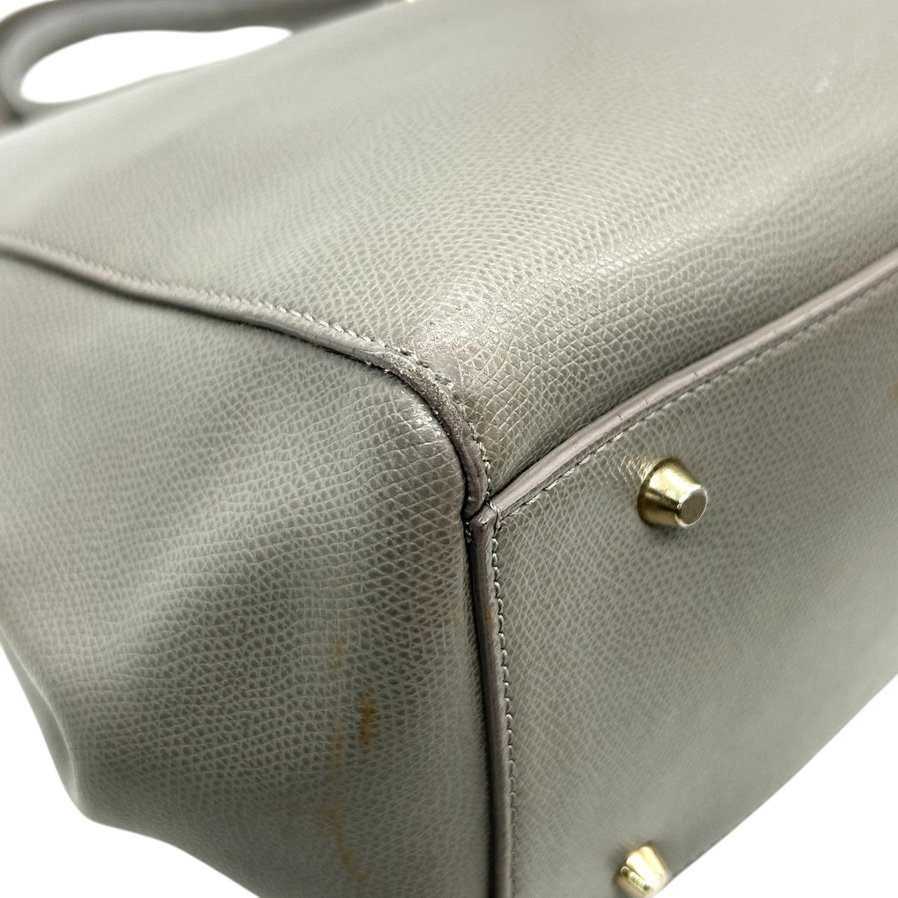 【美品】フルラ FURLA テッサ TESSA ハンドバッグ トートバッグ 自立可 A4収納可 レザー 本革 サフィアーノ グレー シルバー金具 プッシュロック レディース 通勤 通学 ビジネス フォーマル エレガント s70