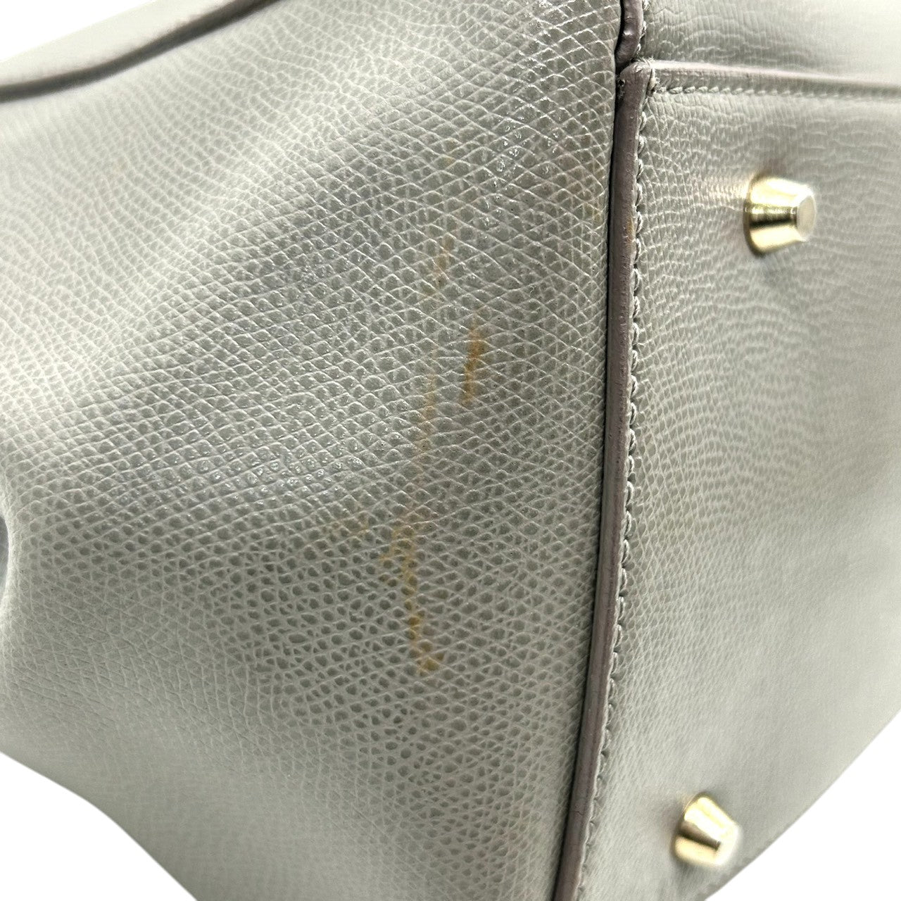 【美品】フルラ FURLA テッサ TESSA ハンドバッグ トートバッグ 自立可 A4収納可 レザー 本革 サフィアーノ グレー シルバー金具 プッシュロック レディース 通勤 通学 ビジネス フォーマル エレガント s70