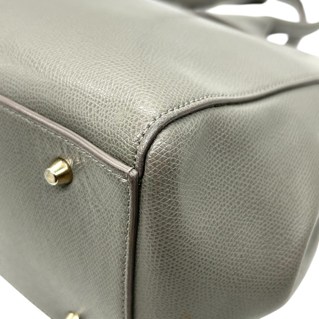 【美品】フルラ FURLA テッサ TESSA ハンドバッグ トートバッグ 自立可 A4収納可 レザー 本革 サフィアーノ グレー シルバー金具 プッシュロック レディース 通勤 通学 ビジネス フォーマル エレガント s70