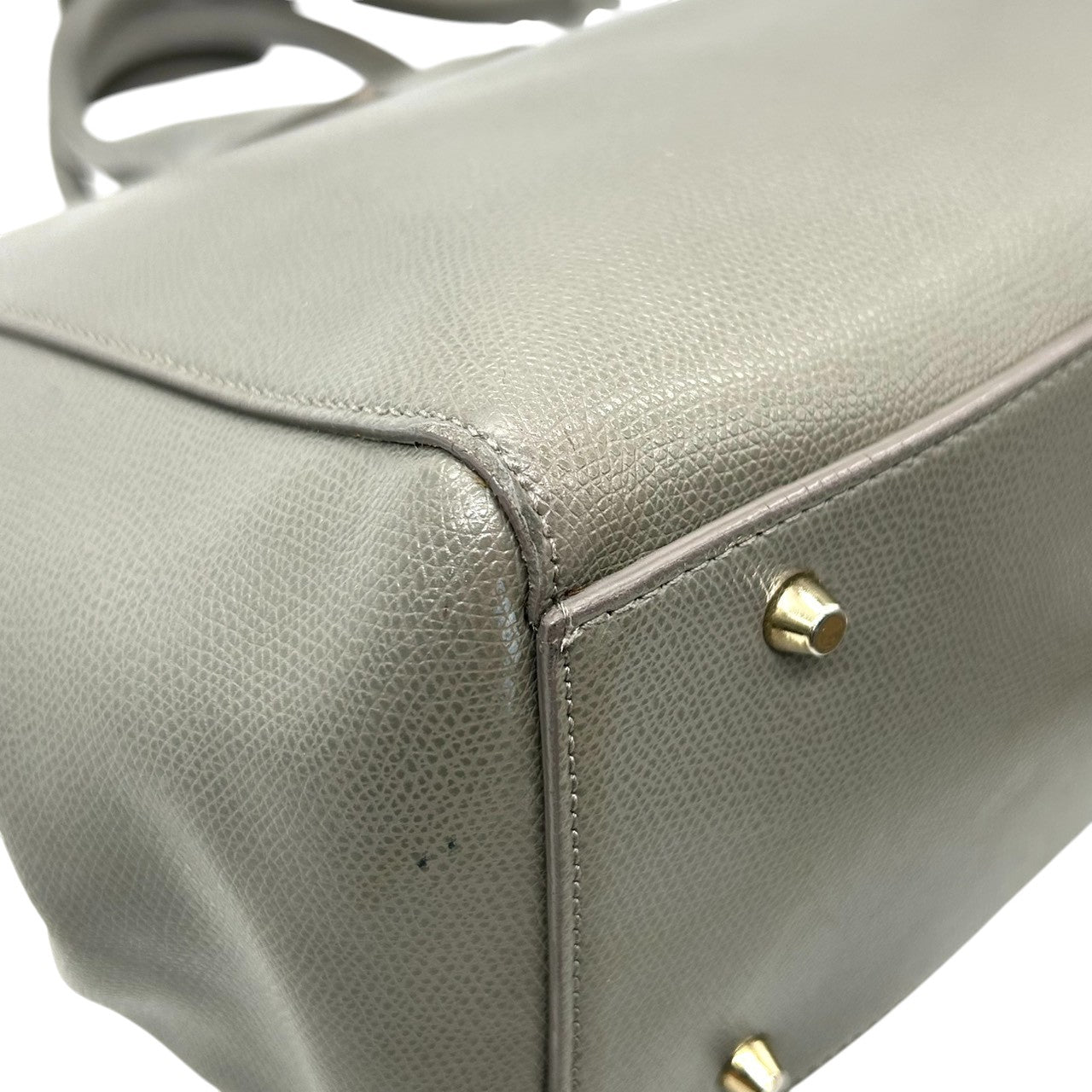 【美品】フルラ FURLA テッサ TESSA ハンドバッグ トートバッグ 自立可 A4収納可 レザー 本革 サフィアーノ グレー シルバー金具 プッシュロック レディース 通勤 通学 ビジネス フォーマル エレガント s70