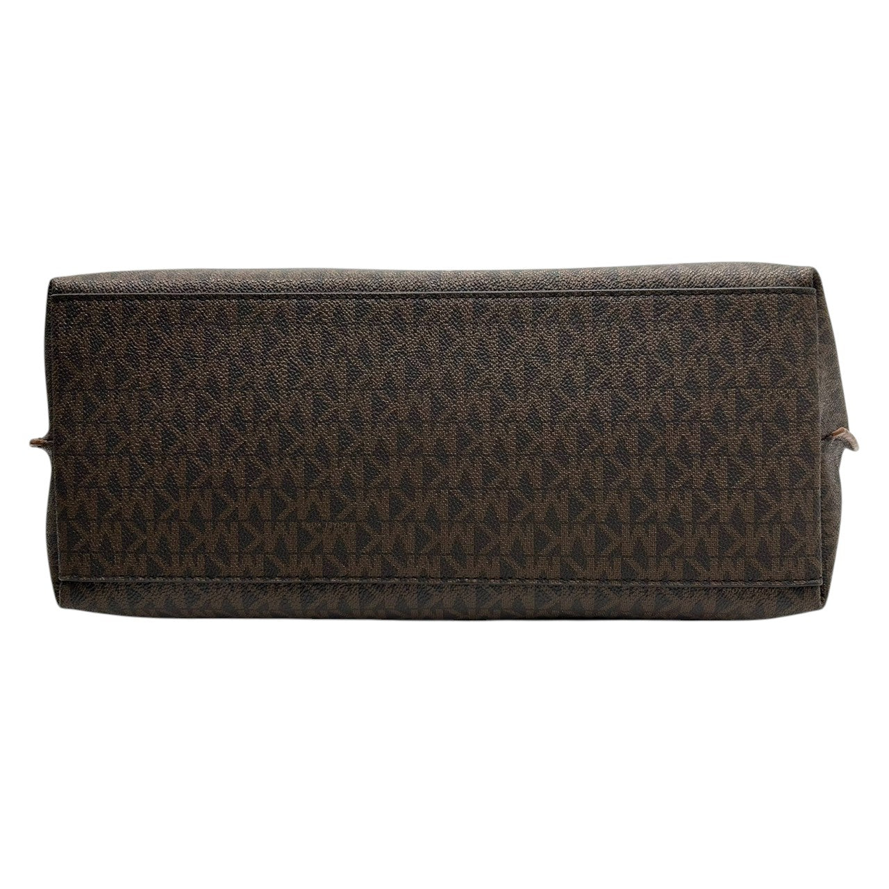 【未使用級/美品】マイケルコース ショルダーバッグ ワンショルダー ホーボーバッグ シグネチャー MKロゴチャーム PVC レザー ブラウン A4 大容量 自立可 レディース 通勤 通学 エレガント カジュアル s80