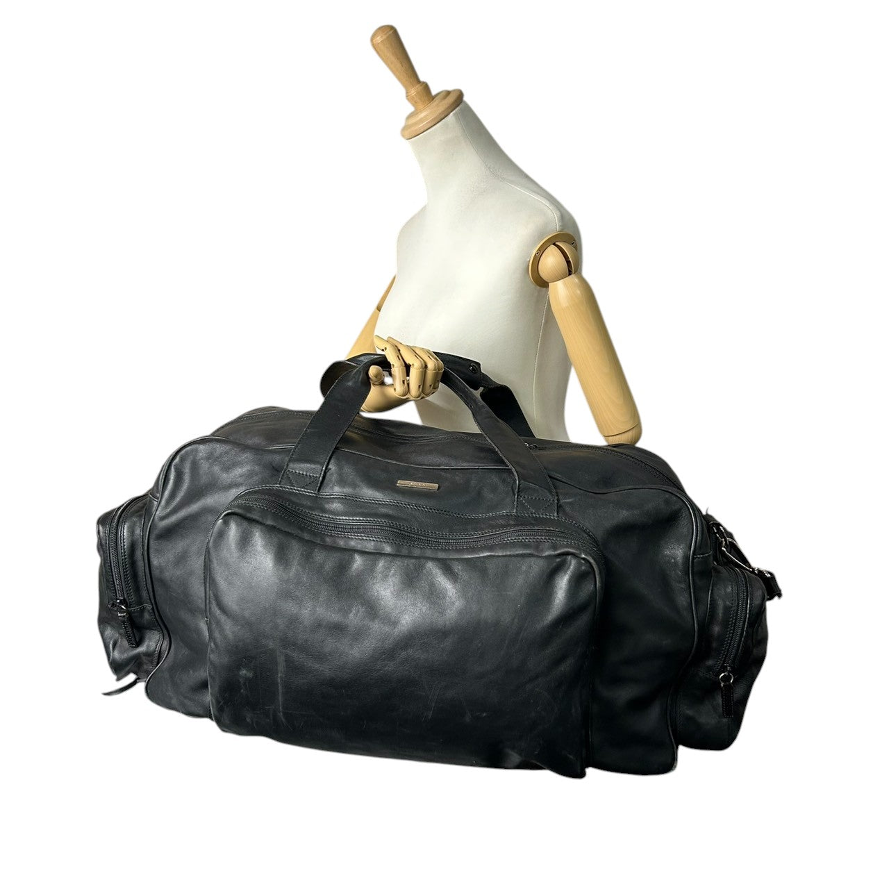 グッチ GUCCI ボストンバッグ 2WAY ショルダーバッグ ワンショルダー 斜め掛け可 大容量 旅行鞄 高級 上質 レザー 本革 ブラック 黒 メンズ レディース ユニセックス ヴィンテージ ビジネス 出張 ゴルフ X3