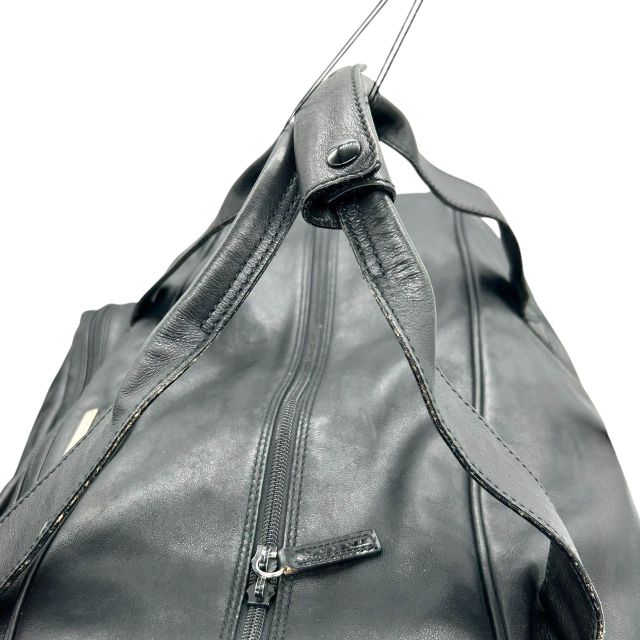 グッチ GUCCI ボストンバッグ 2WAY ショルダーバッグ ワンショルダー 斜め掛け可 大容量 旅行鞄 高級 上質 レザー 本革 ブラック 黒 メンズ レディース ユニセックス ヴィンテージ ビジネス 出張 ゴルフ X3