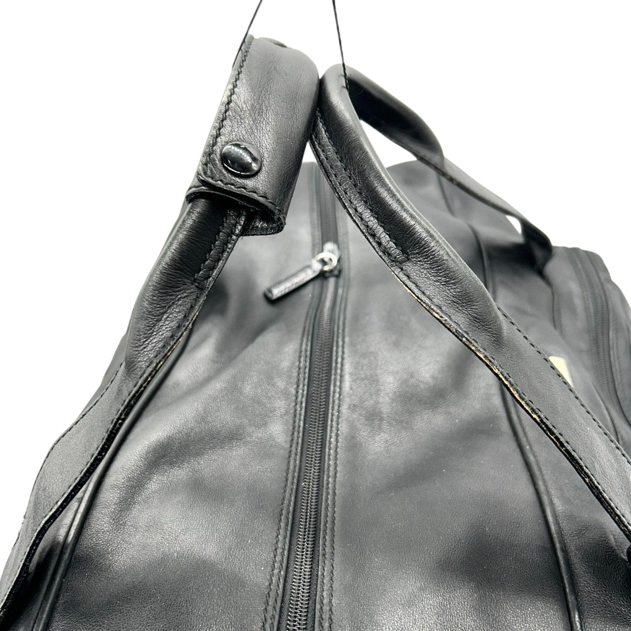 グッチ GUCCI ボストンバッグ 2WAY ショルダーバッグ ワンショルダー 斜め掛け可 大容量 旅行鞄 高級 上質 レザー 本革 ブラック 黒 メンズ レディース ユニセックス ヴィンテージ ビジネス 出張 ゴルフ X3