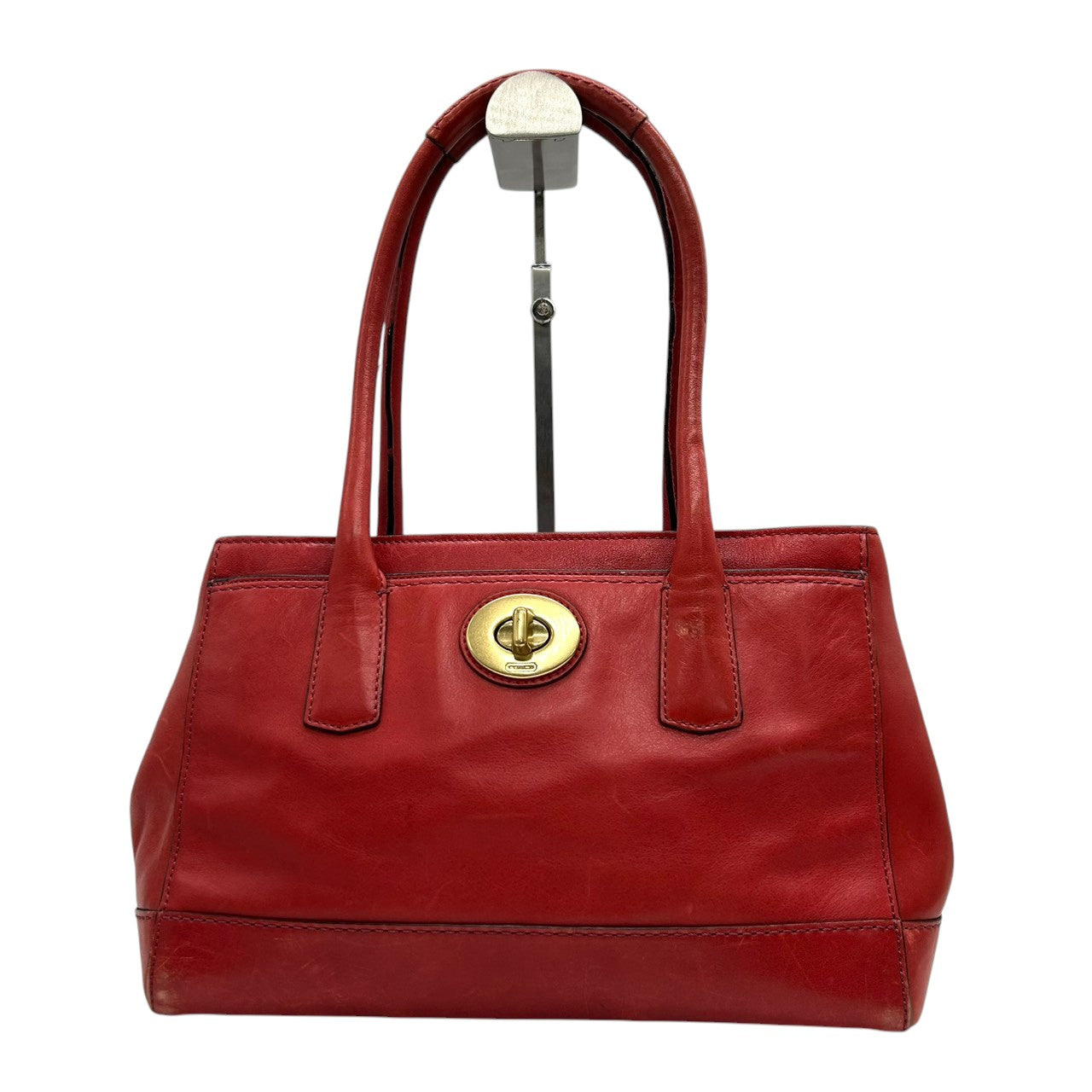 コーチ COACH レガシー ハンドバッグ トートバッグ ワンショルダー F12482 ターンロック A4収納可 自立可 レザー 本革 レッド 赤 レディース 通勤 通学 ビジネス エレガント クラシック ヴィンテージ s80