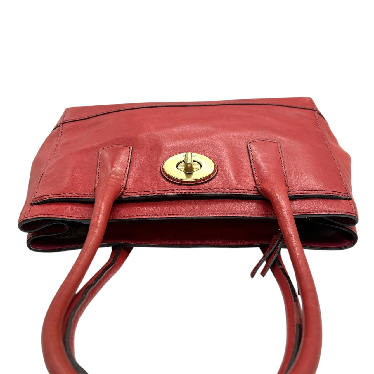 コーチ COACH レガシー ハンドバッグ トートバッグ ワンショルダー F12482 ターンロック A4収納可 自立可 レザー 本革 レッド 赤 レディース 通勤 通学 ビジネス エレガント クラシック ヴィンテージ s80