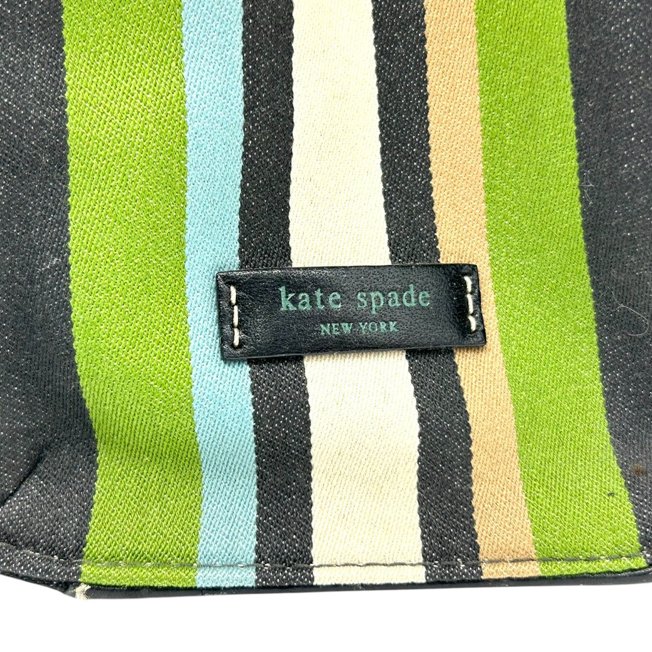 ケイトスペード kate spade トートバッグ ハンドバッグ ワンショルダー 肩掛け A4収納可 ストライプ マルチカラー キャンバス レザー ブラック レディース 通勤 通学 カジュアル カラフル ポップデザイン s41