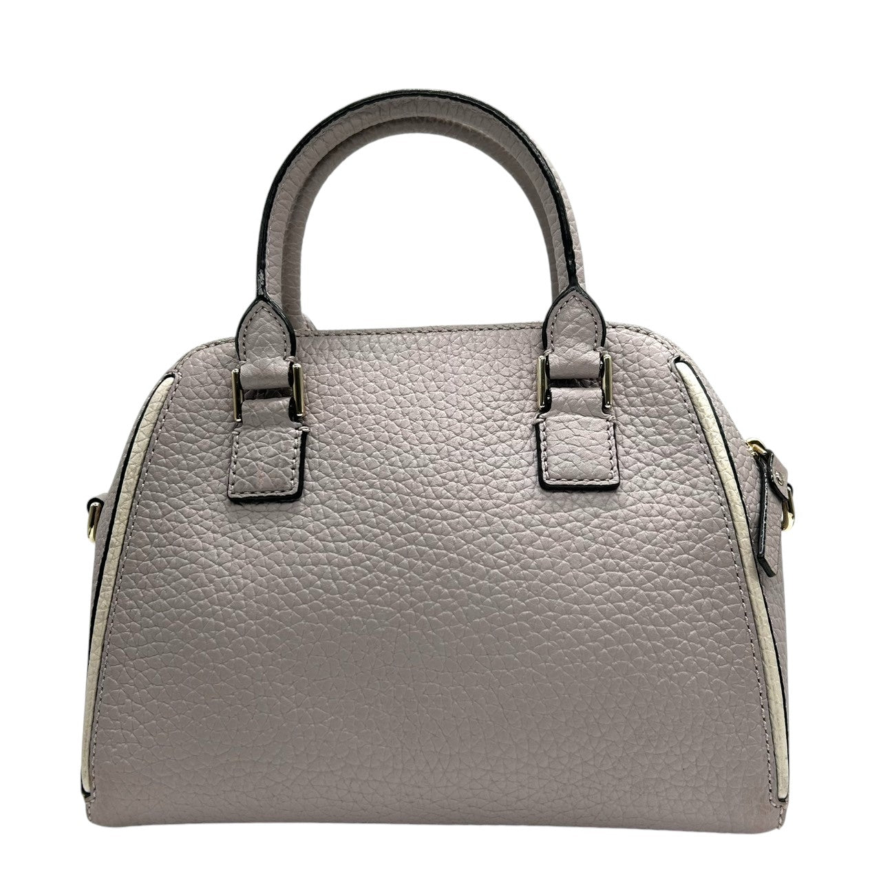 【美品】ケイトスペード 2WAY ハンドバッグ ショルダーバッグ 斜め掛け可 ミニボストン ドーム型 レザー パープル ラベンダー ゴールド金具 レディース エレガント フェミニン かわいい 通勤 デート 自立可 s41